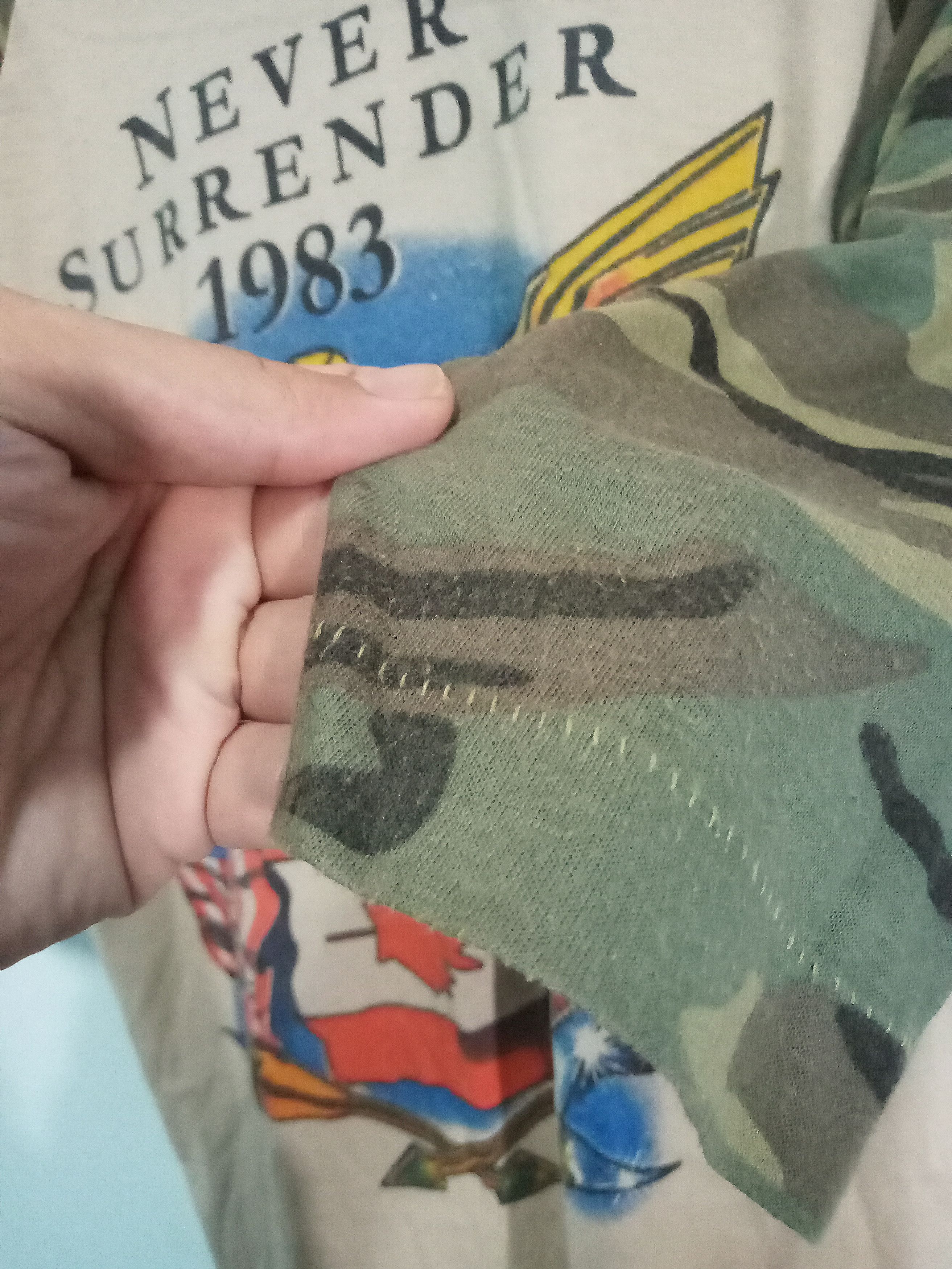 Band Tees Vintage 80s Triumph Never Surrender 1983 Camouflage rockwea Size US M / EU 48-50 / 2 - 9 Thumbnail