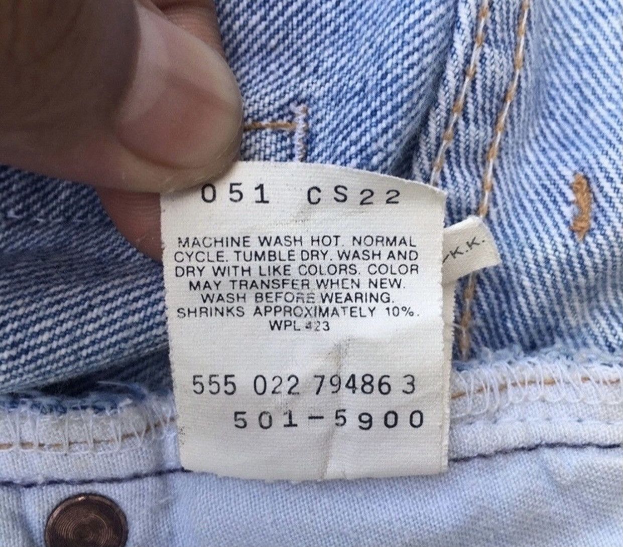 Levi's Vtg Distressed Levi’s 501 Acid Wash Jeans Made in USA Size US 38 / EU 54 - 15 Thumbnail