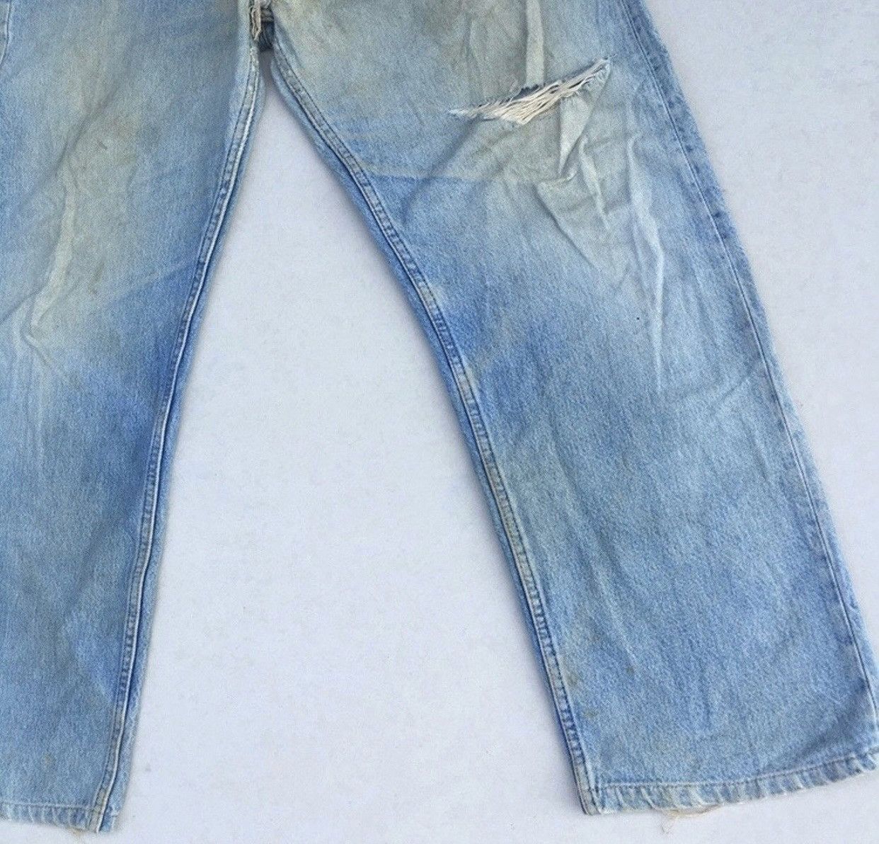 Levi's Vtg Distressed Levi’s 501 Acid Wash Jeans Made in USA Size US 38 / EU 54 - 4 Thumbnail