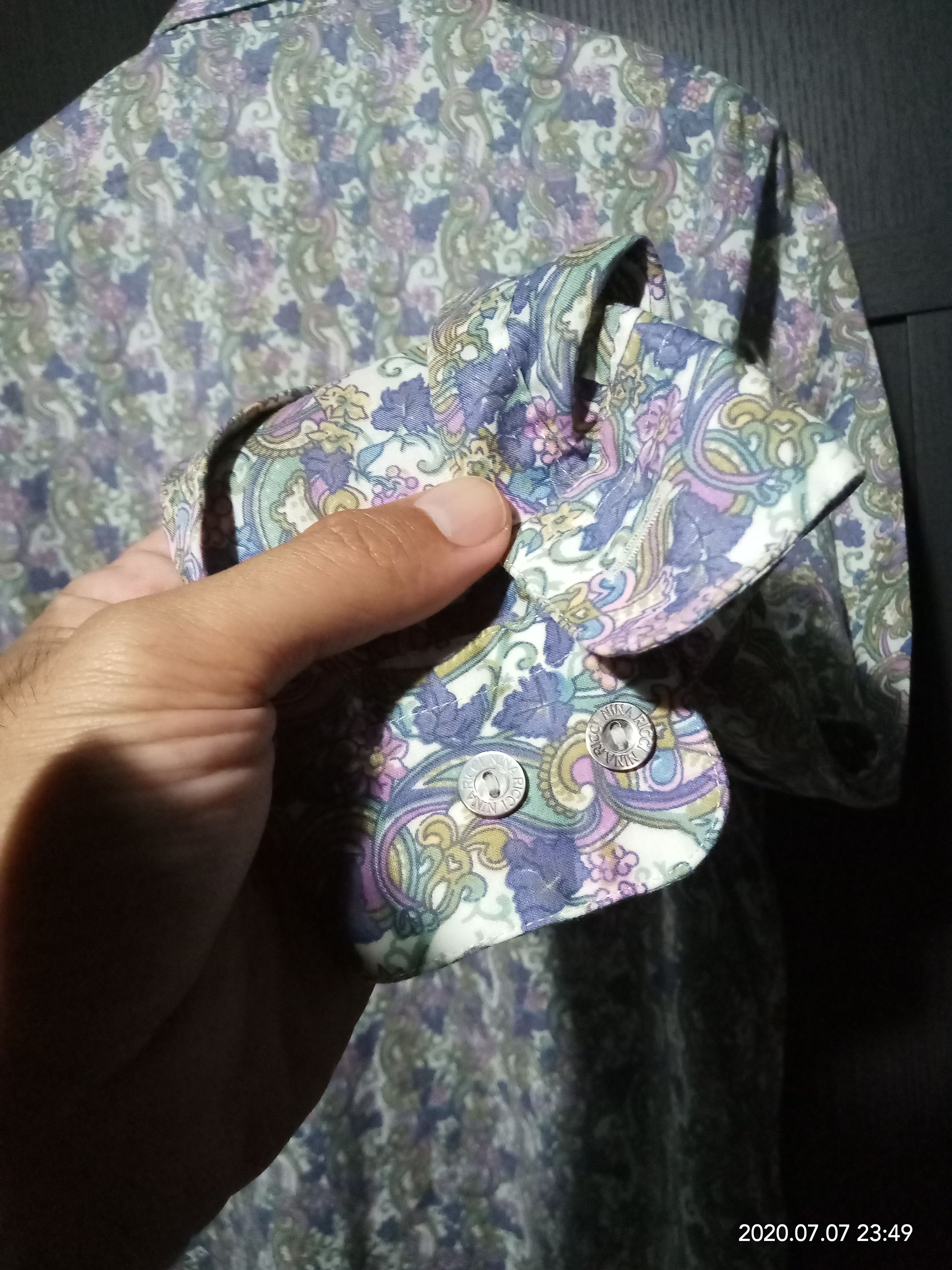 If Six Was Nine Vintage Nina Ricci Paisley Menswear shirt fashion Size US L / EU 52-54 / 3 - 7 Thumbnail