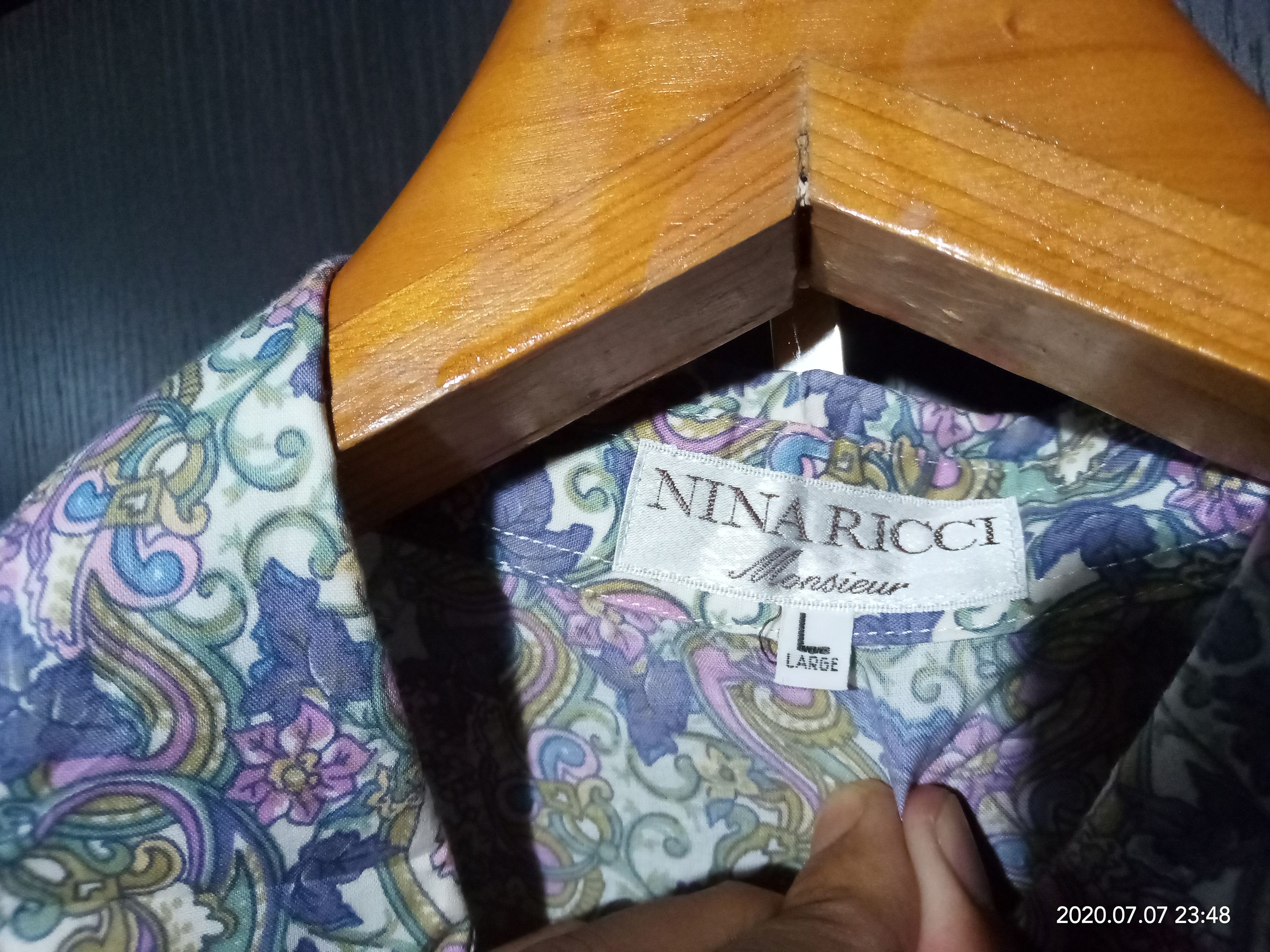 If Six Was Nine Vintage Nina Ricci Paisley Menswear shirt fashion Size US L / EU 52-54 / 3 - 4 Thumbnail