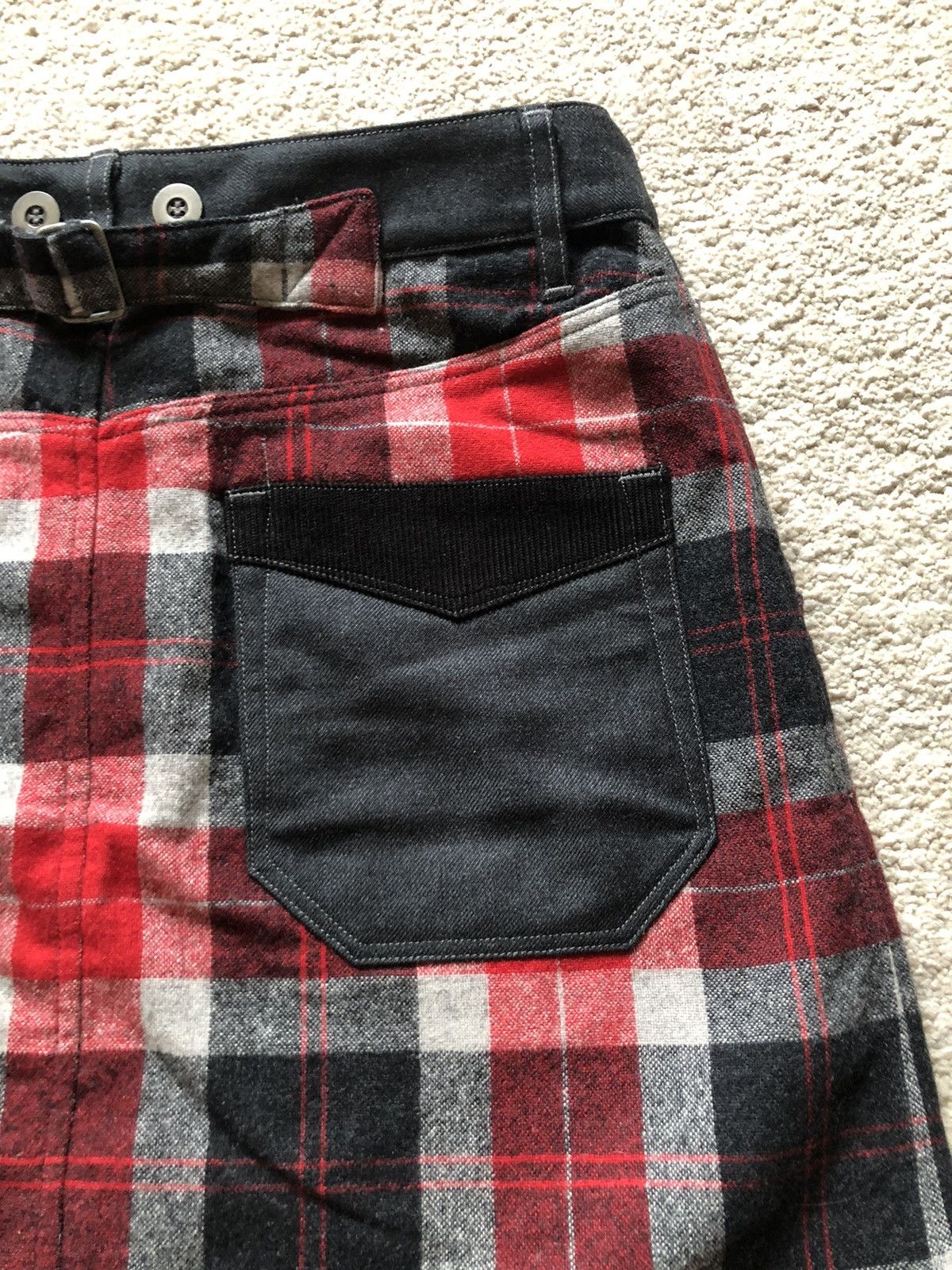 Comme des Garcons Homme Plus SS2012 Junya Watanabe CDG Red Tartan Skirt Size 28" / US 6 / IT 42 - 6 Thumbnail