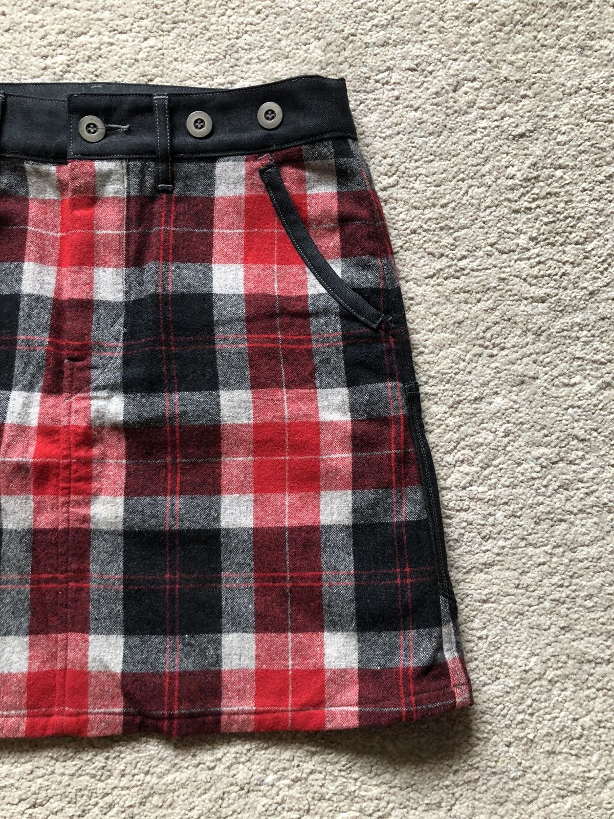 Comme des Garcons Homme Plus SS2012 Junya Watanabe CDG Red Tartan Skirt Size 28" / US 6 / IT 42 - 2 Thumbnail