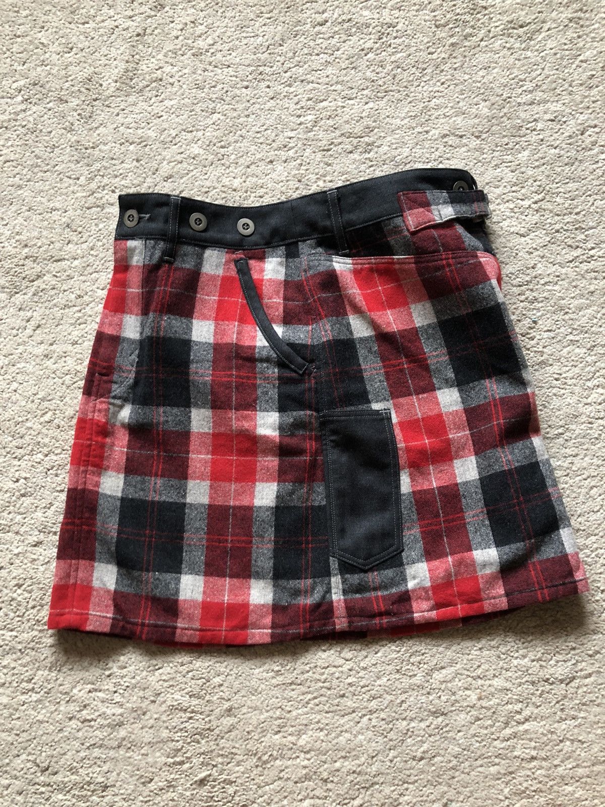 Comme des Garcons Homme Plus SS2012 Junya Watanabe CDG Red Tartan Skirt Size 28" / US 6 / IT 42 - 7 Thumbnail