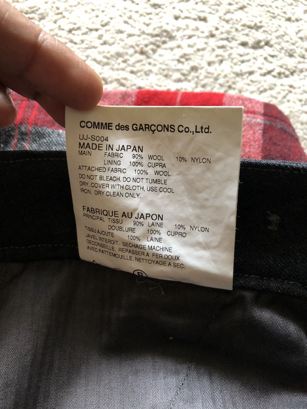 Comme des Garcons Homme Plus SS2012 Junya Watanabe CDG Red Tartan Skirt Size 28" / US 6 / IT 42 - 12 Thumbnail