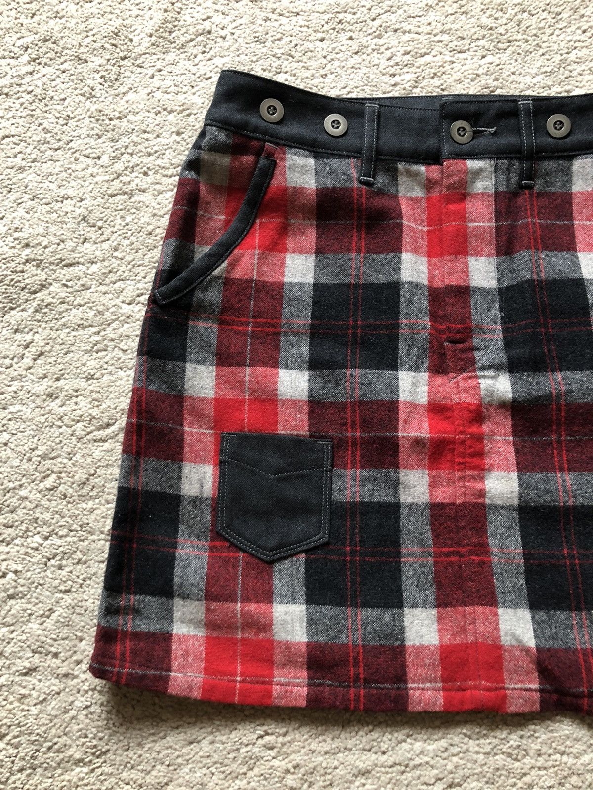 Comme des Garcons Homme Plus SS2012 Junya Watanabe CDG Red Tartan Skirt Size 28" / US 6 / IT 42 - 3 Thumbnail