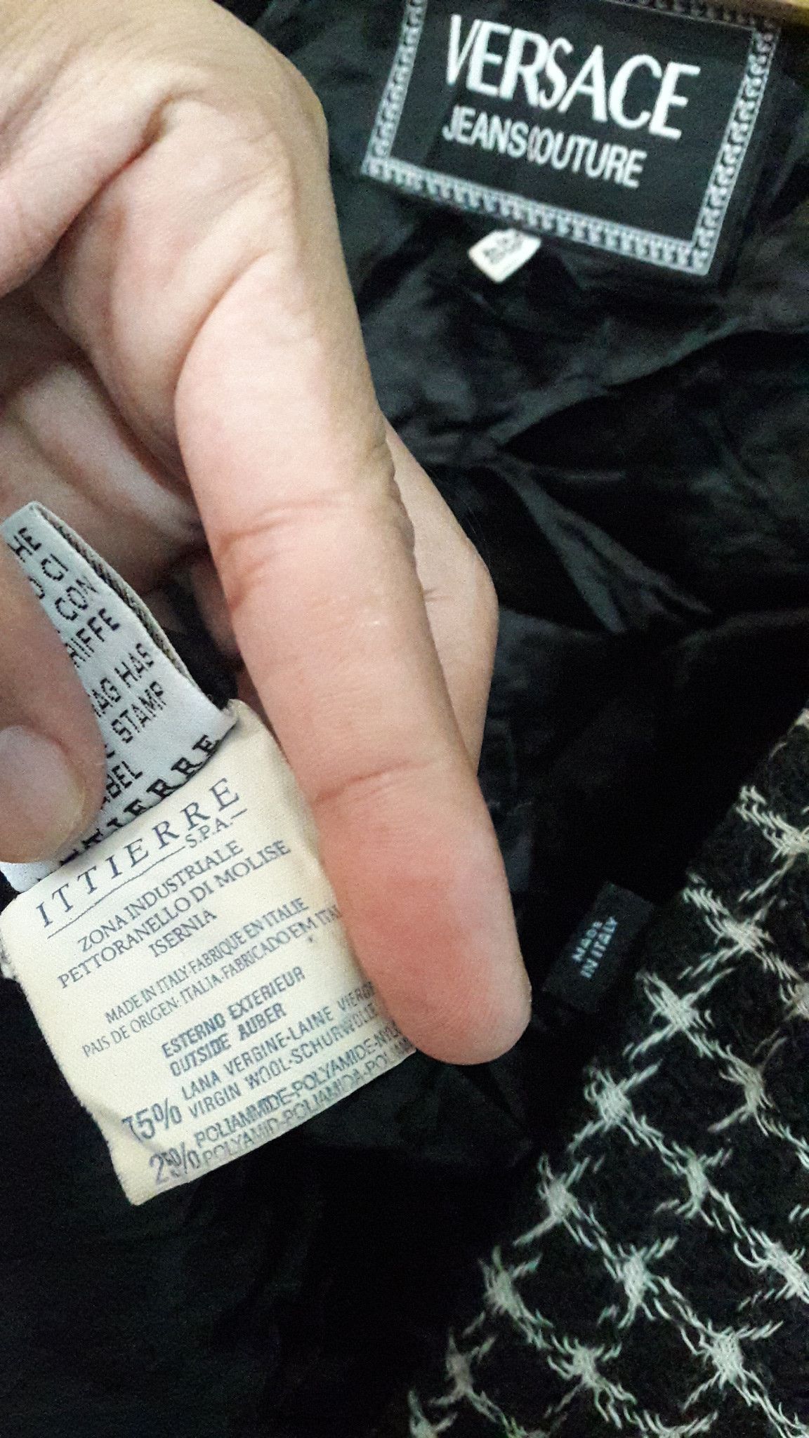 Versace Jeans Couture Vintage Versace Wool Coat Plaid fashion luxury classic Size M / US 6-8 / IT 42-44 - 8 Thumbnail
