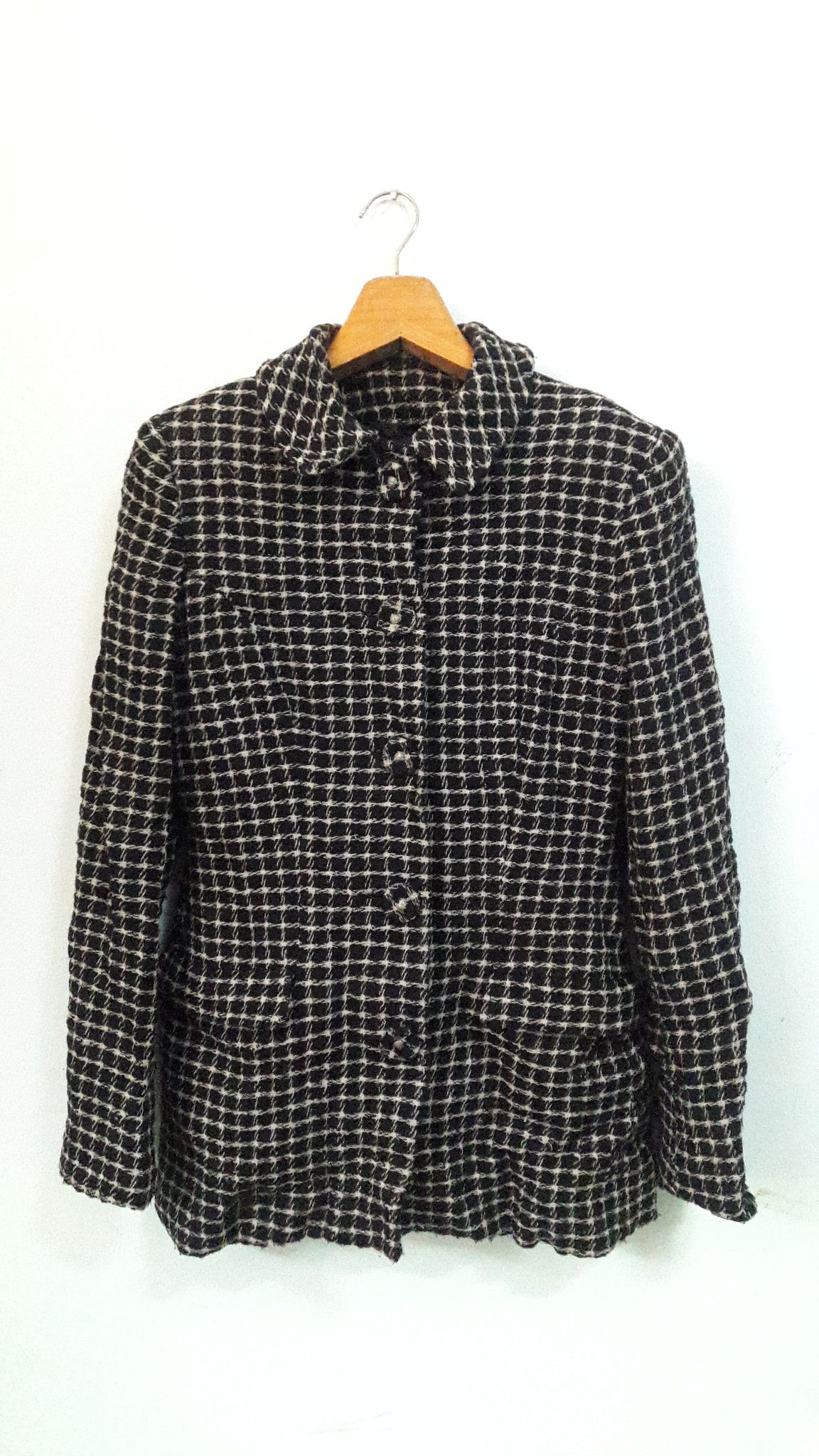 Versace Jeans Couture Vintage Versace Wool Coat Plaid fashion luxury classic Size M / US 6-8 / IT 42-44 - 12 Thumbnail