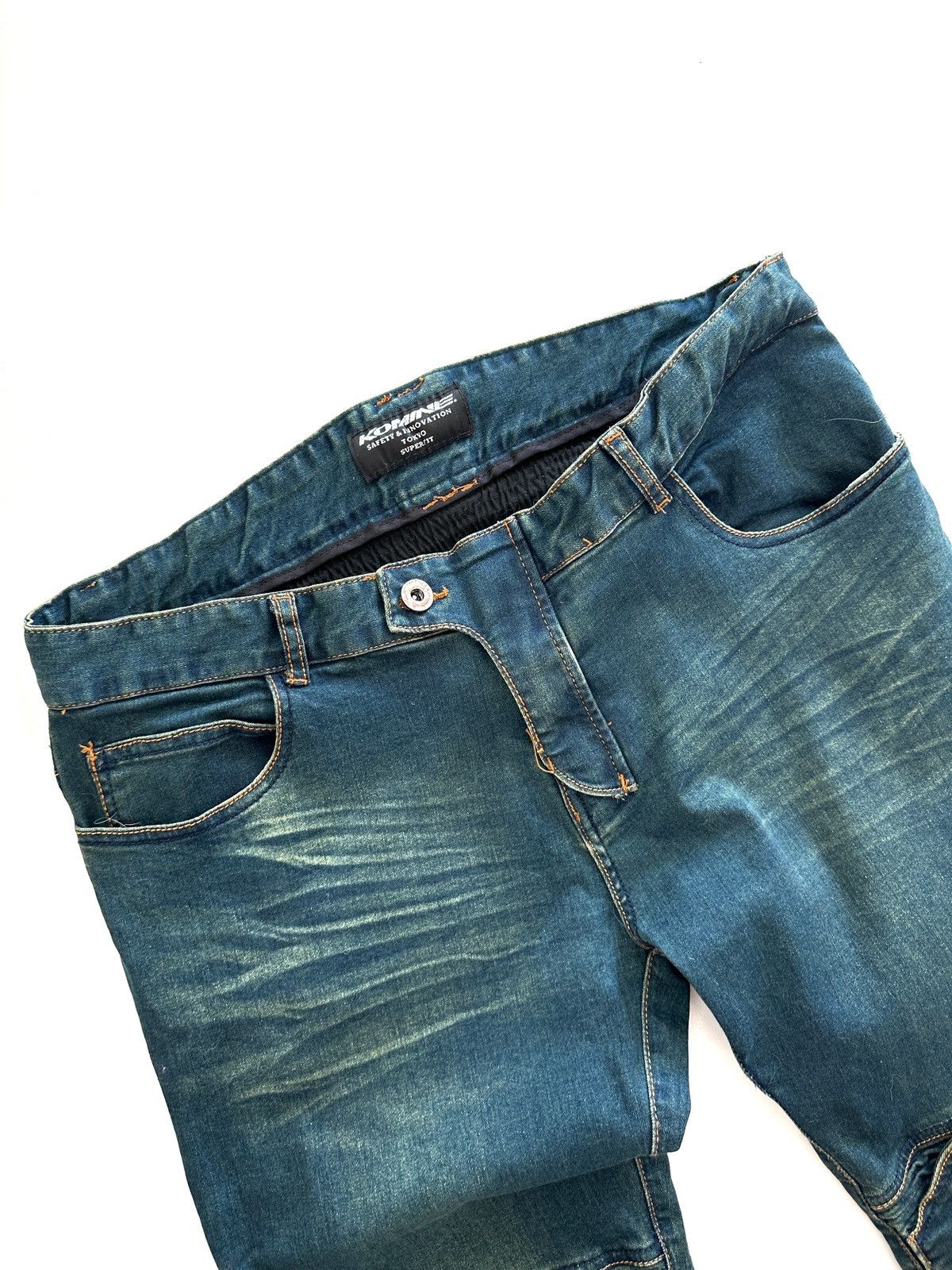Japanese Brand Vintage Komine Biker Denim Jeans Tokyo Size US 34 / EU 50 - 3 Thumbnail