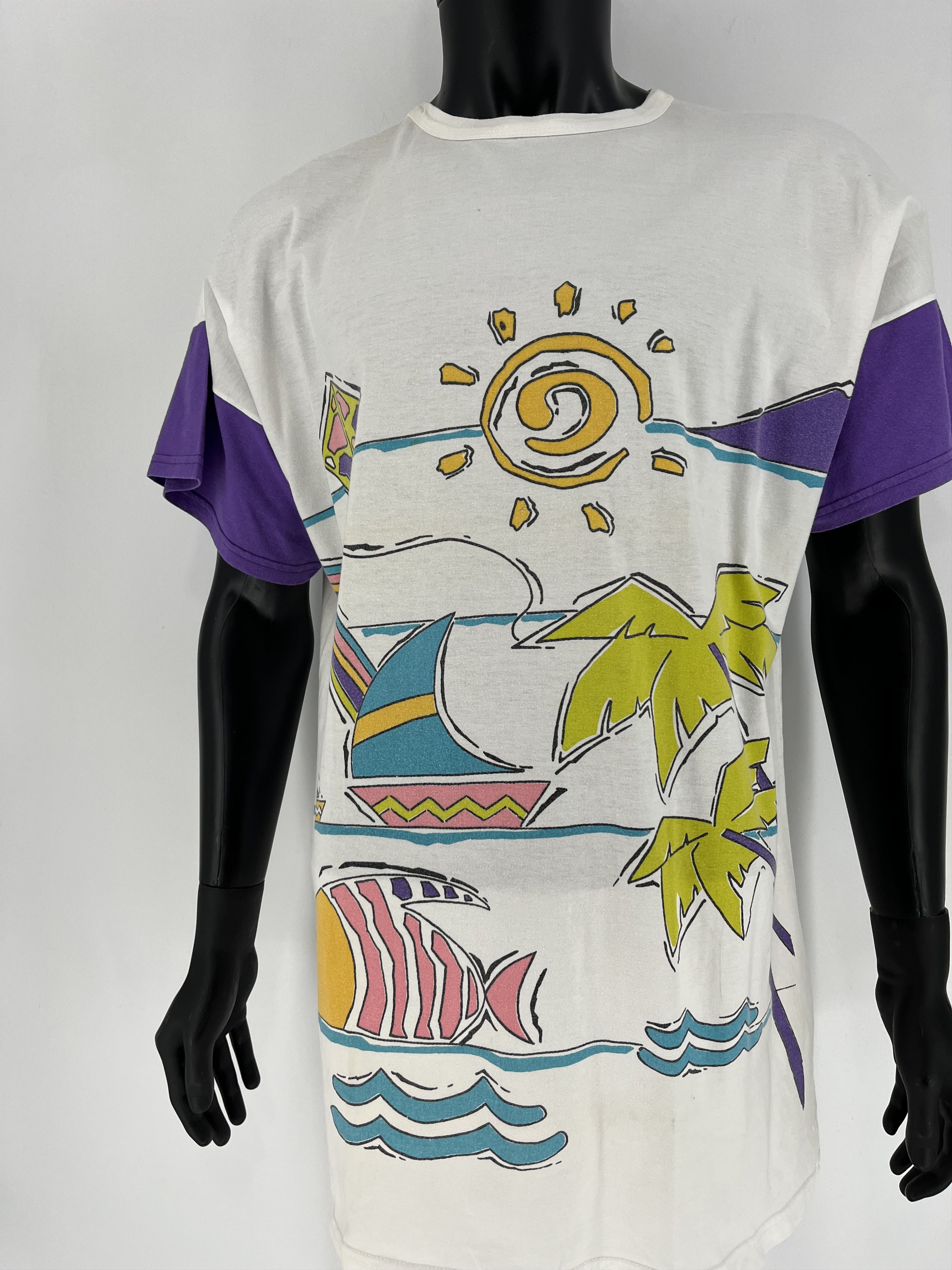 Vintage Vintage 90s Graphic Tee Summer Tshirt Y2k Style Size US XL / EU 56 / 4 - 6 Thumbnail