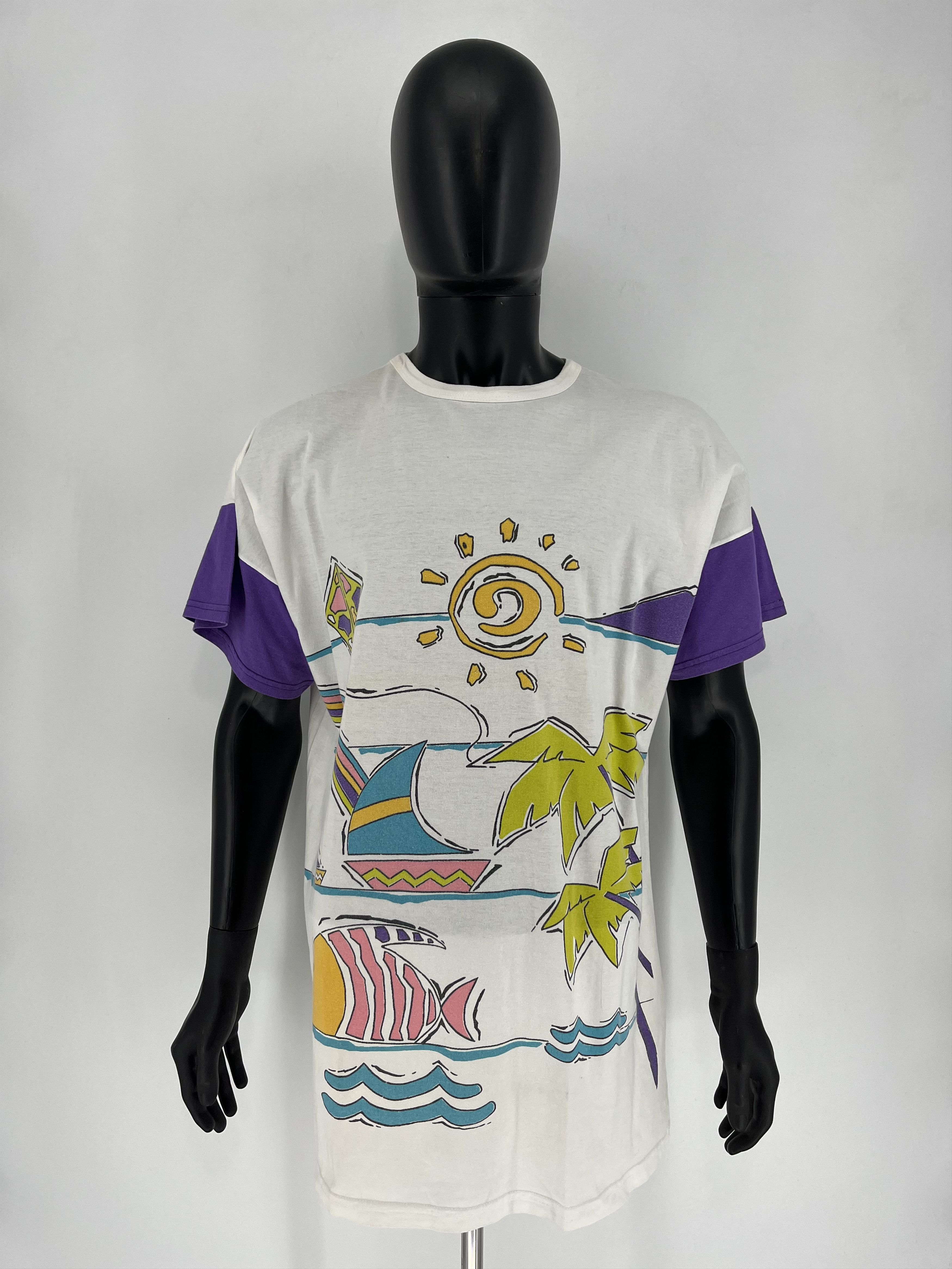 Vintage Vintage 90s Graphic Tee Summer Tshirt Y2k Style Size US XL / EU 56 / 4 - 2 Thumbnail