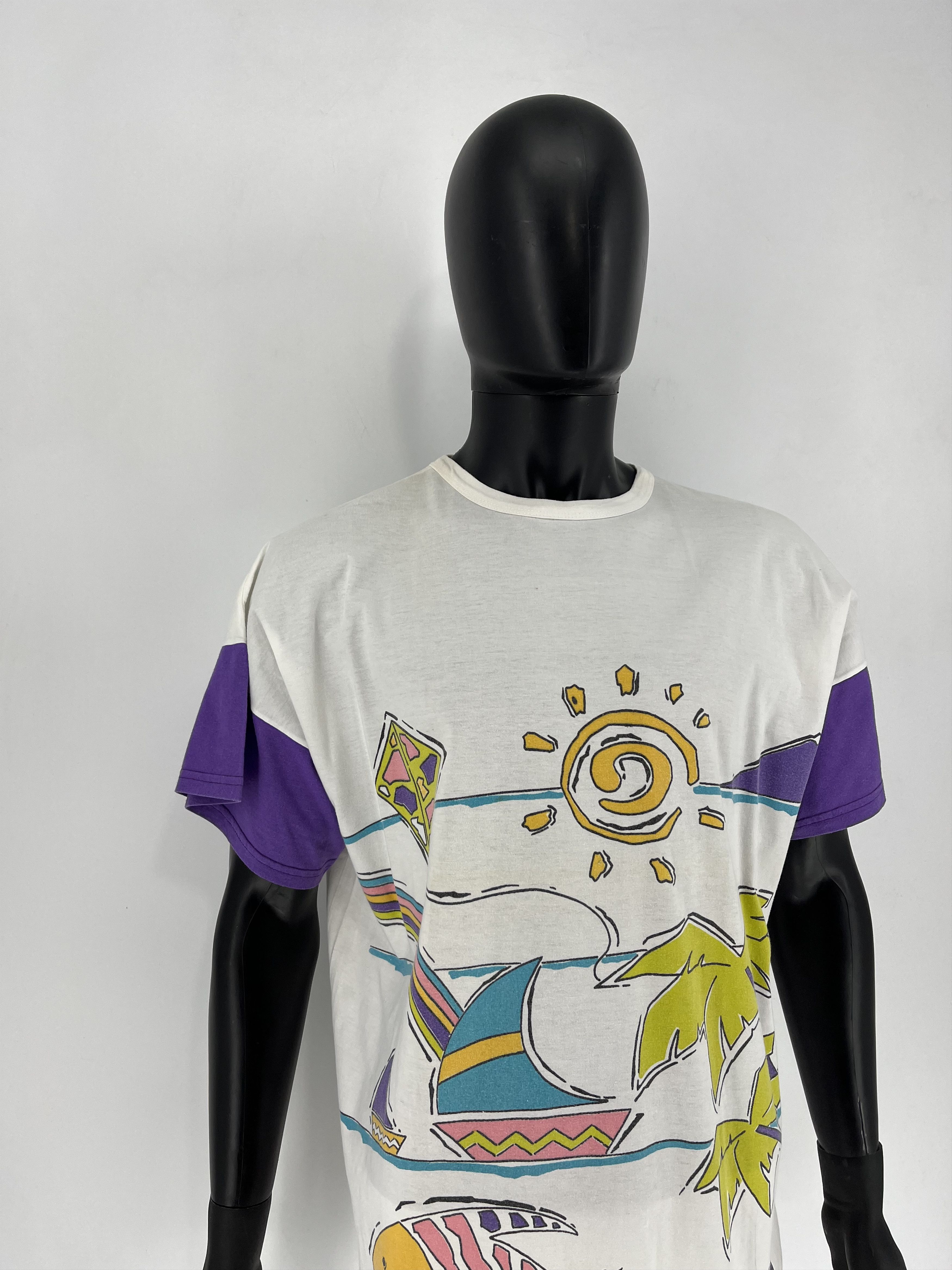Vintage Vintage 90s Graphic Tee Summer Tshirt Y2k Style Size US XL / EU 56 / 4 - 3 Thumbnail