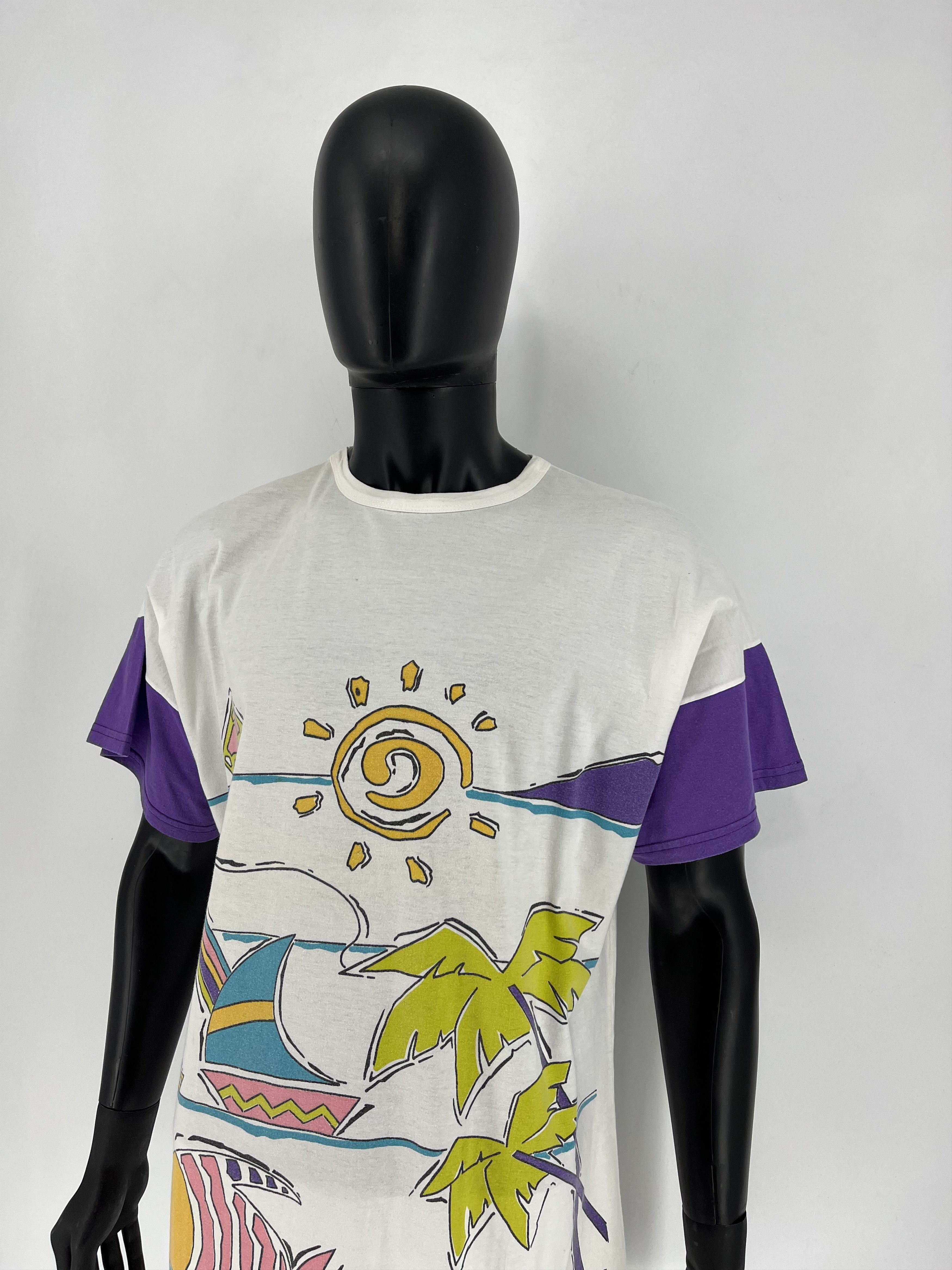 Vintage Vintage 90s Graphic Tee Summer Tshirt Y2k Style Size US XL / EU 56 / 4 - 4 Thumbnail