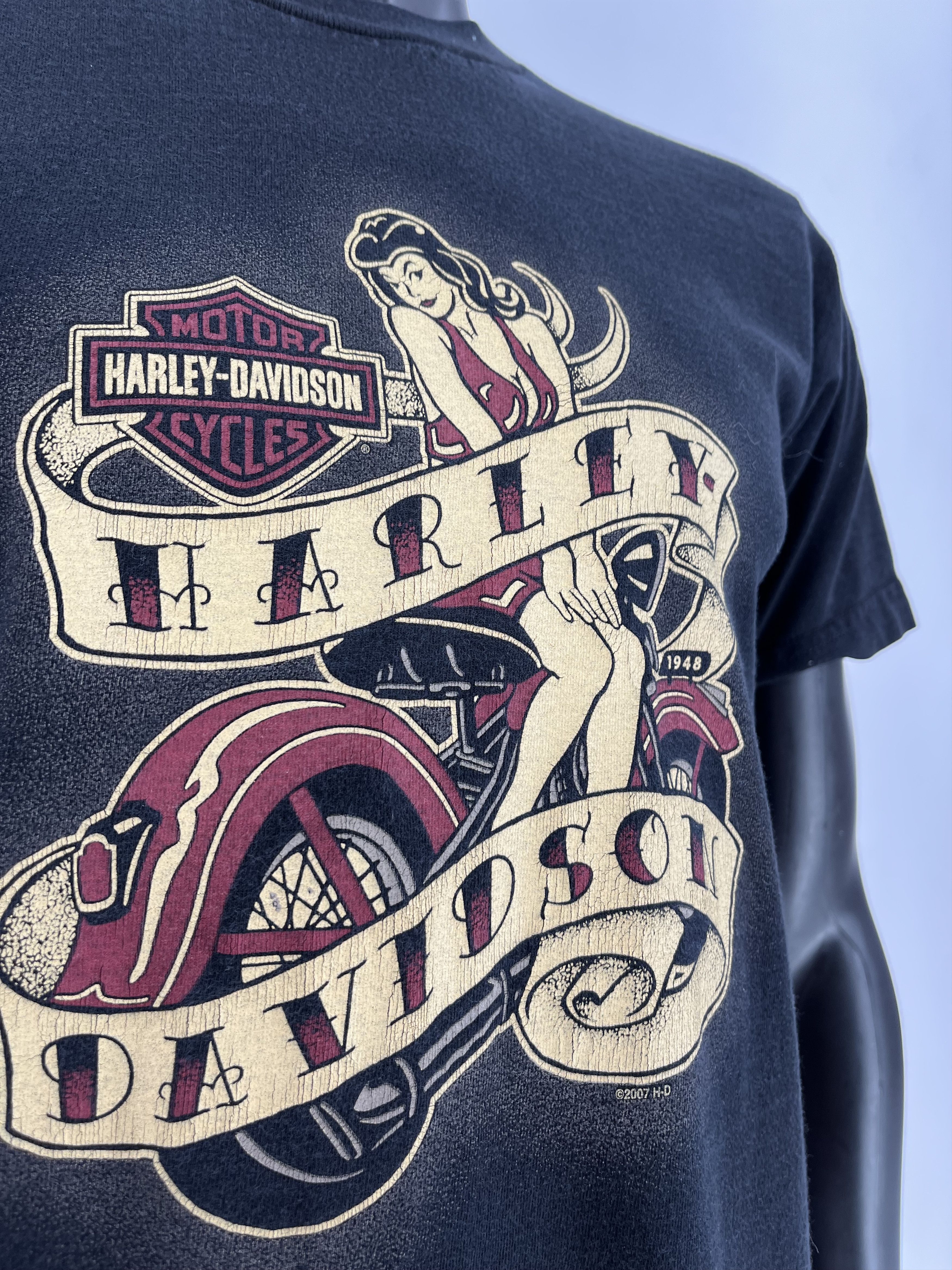 Harley Davidson × Vintage Vintage 00s Harley Davidson "Hamburg" T-shirt Streetwear Size US M / EU 48-50 / 2 - 7 Thumbnail