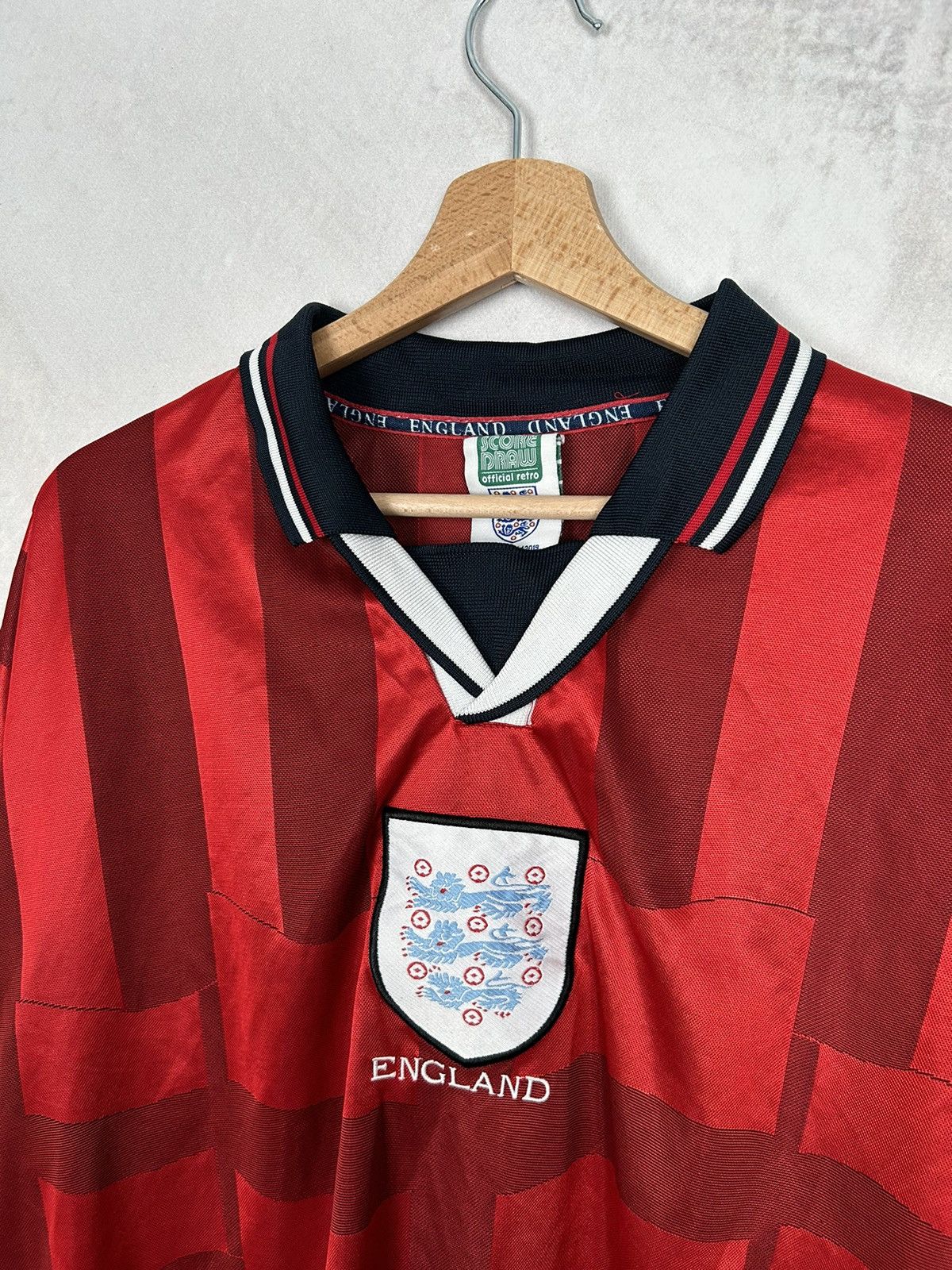 Vintage Vintage Score Draw Retro England Soccer Jersey Football Size US XL / EU 56 / 4 - 3 Thumbnail