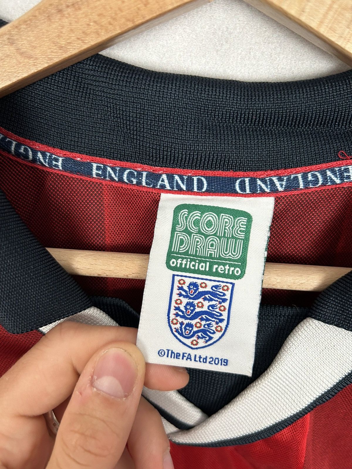 Vintage Vintage Score Draw Retro England Soccer Jersey Football Size US XL / EU 56 / 4 - 4 Thumbnail
