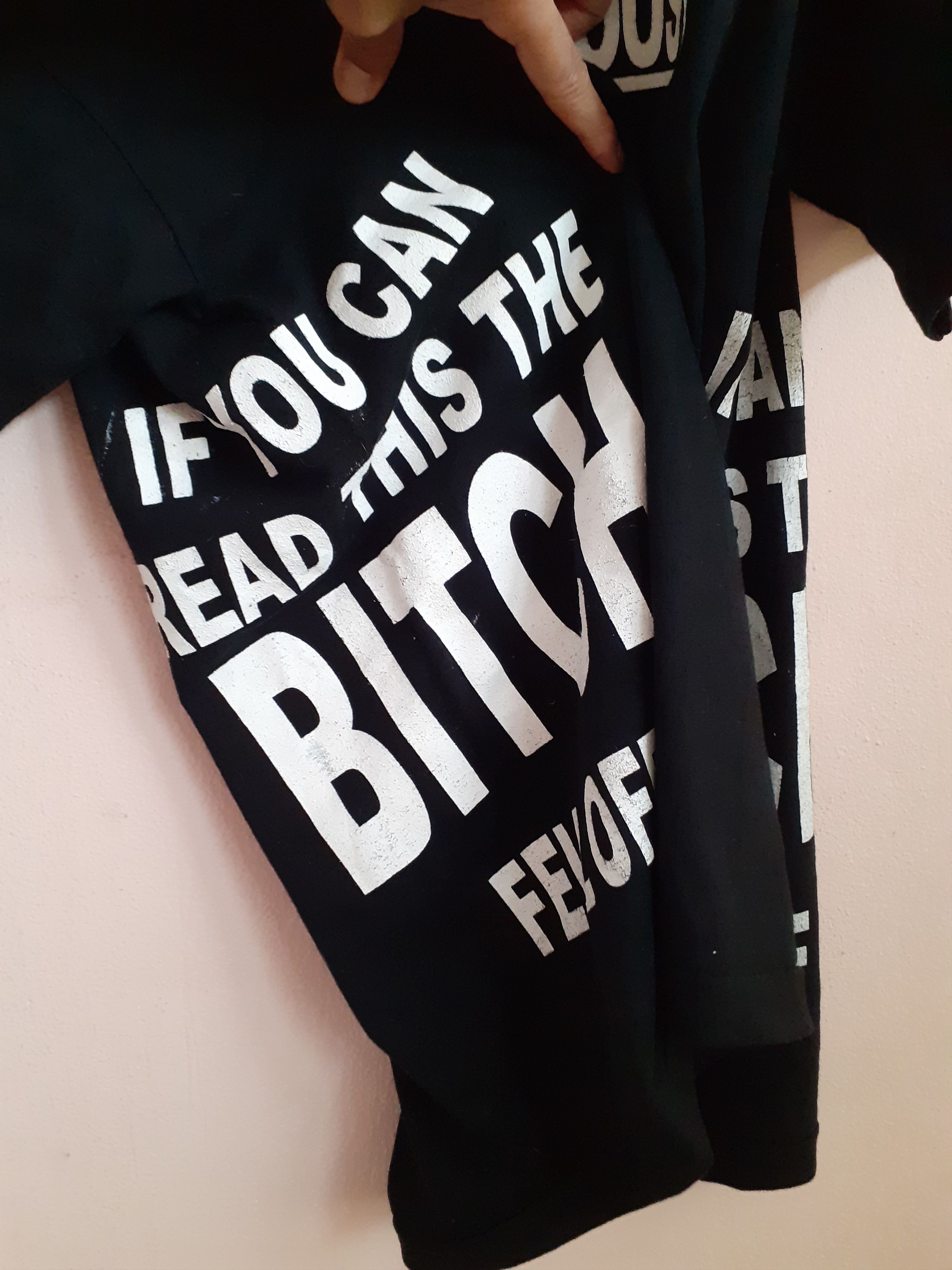 Harley Davidson 90s Quote If You Read This Bitch Feel Off HD styles Size US XL / EU 56 / 4 - 6 Thumbnail