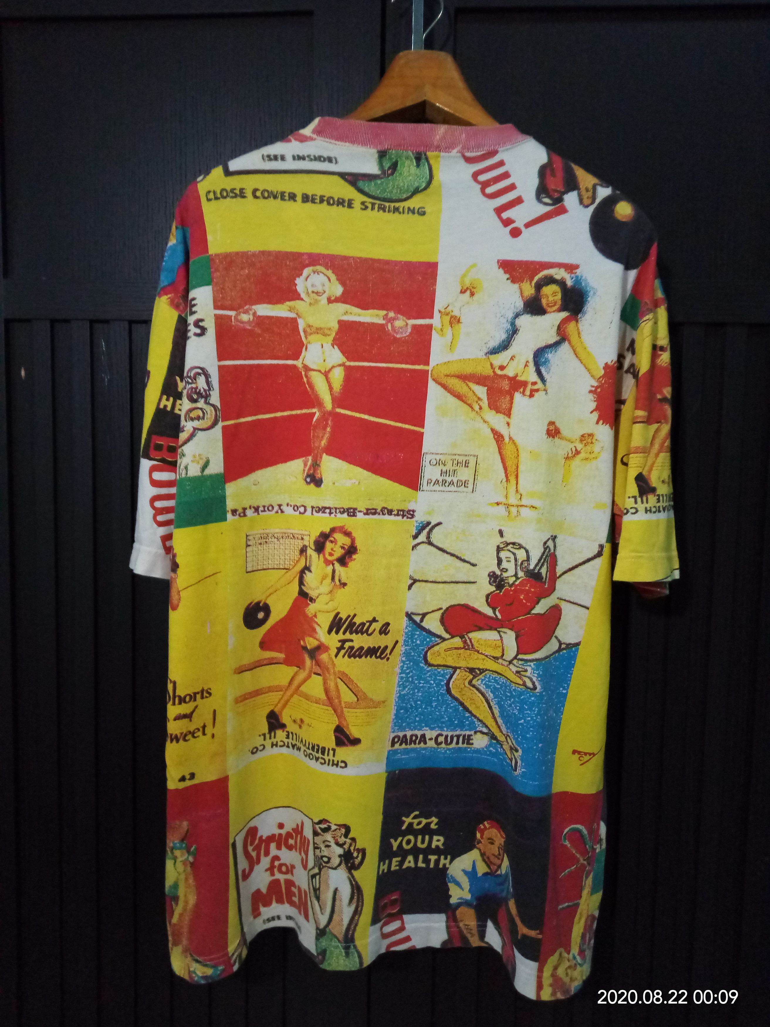 Vintage 90s Pop Arts Strictly Men x Monroe fashion cartoon Size US M / EU 48-50 / 2 - 4 Thumbnail