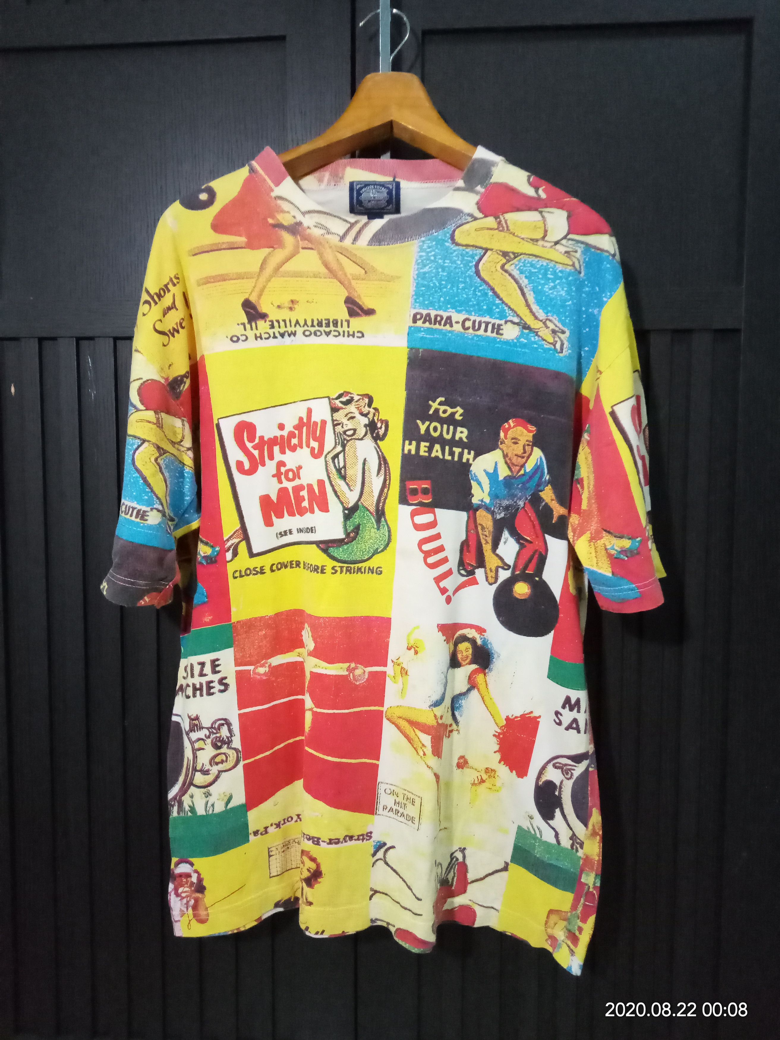 Vintage 90s Pop Arts Strictly Men x Monroe fashion cartoon Size US M / EU 48-50 / 2 - 1 Thumbnail