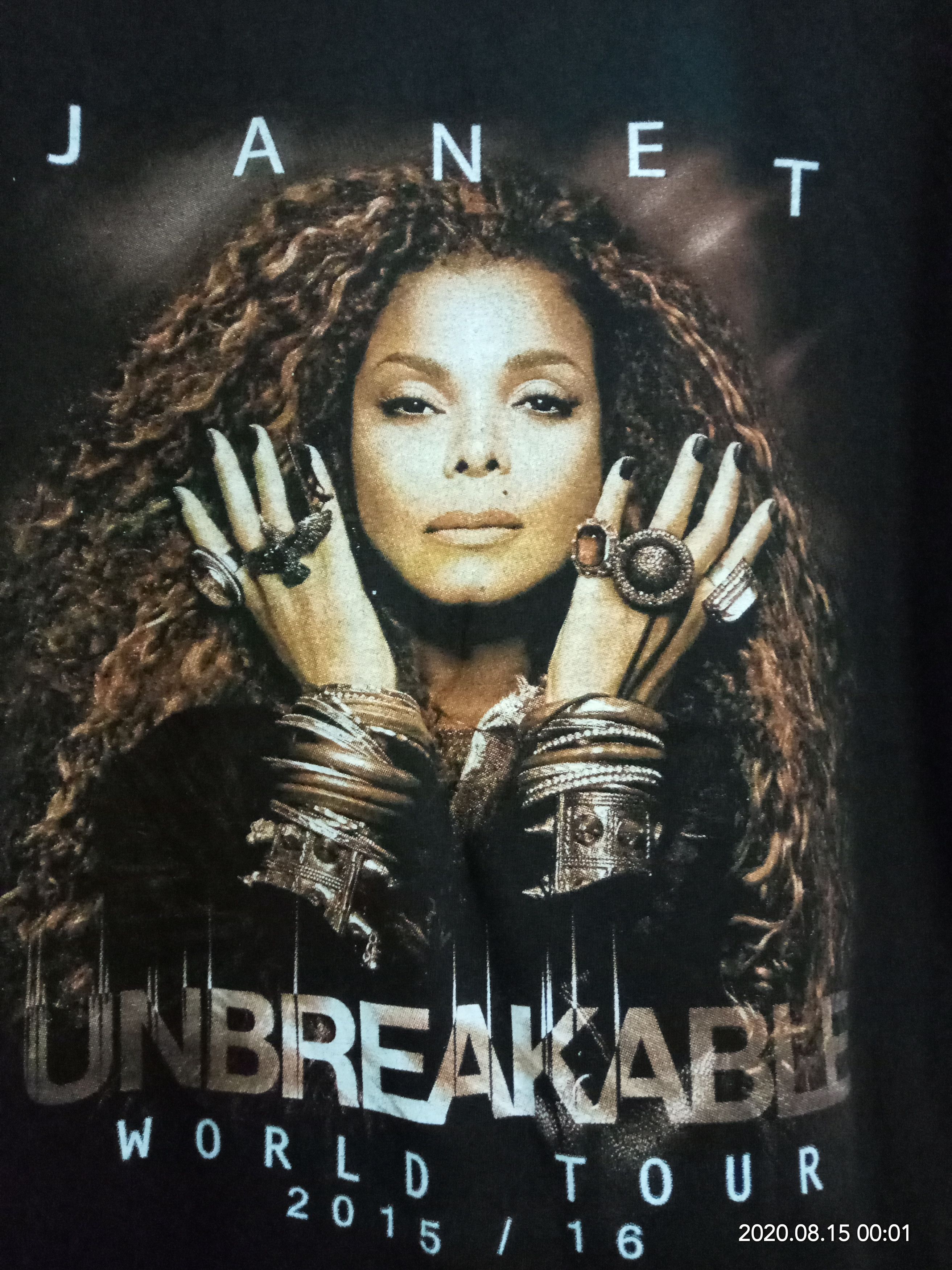 Band Tees Janet Jackson concert Unbreakable World tour 2015 Usa Size US M / EU 48-50 / 2 - 1 Thumbnail