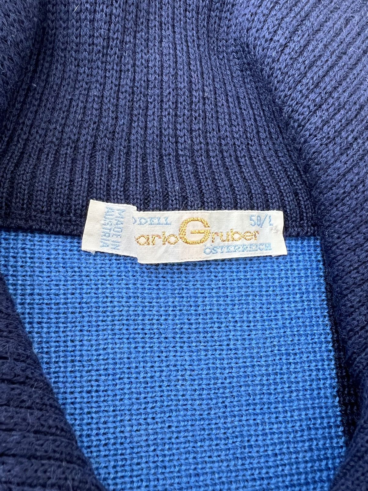 Sports Specialties Vintage Carlo Gruber Wool Knitwear Zip Sweater 70s Size US L / EU 52-54 / 3 - 5 Thumbnail