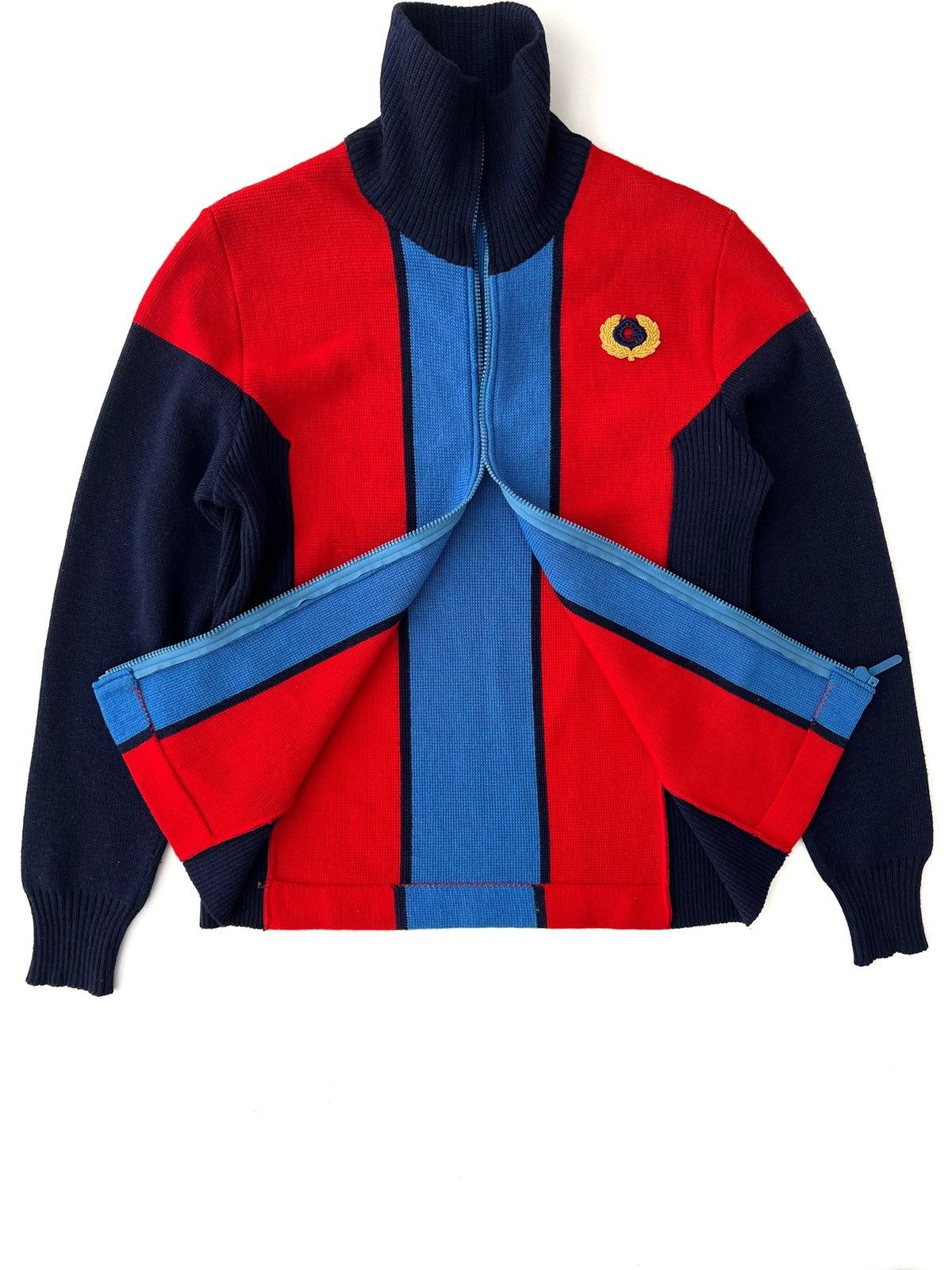 Sports Specialties Vintage Carlo Gruber Wool Knitwear Zip Sweater 70s Size US L / EU 52-54 / 3 - 9 Thumbnail