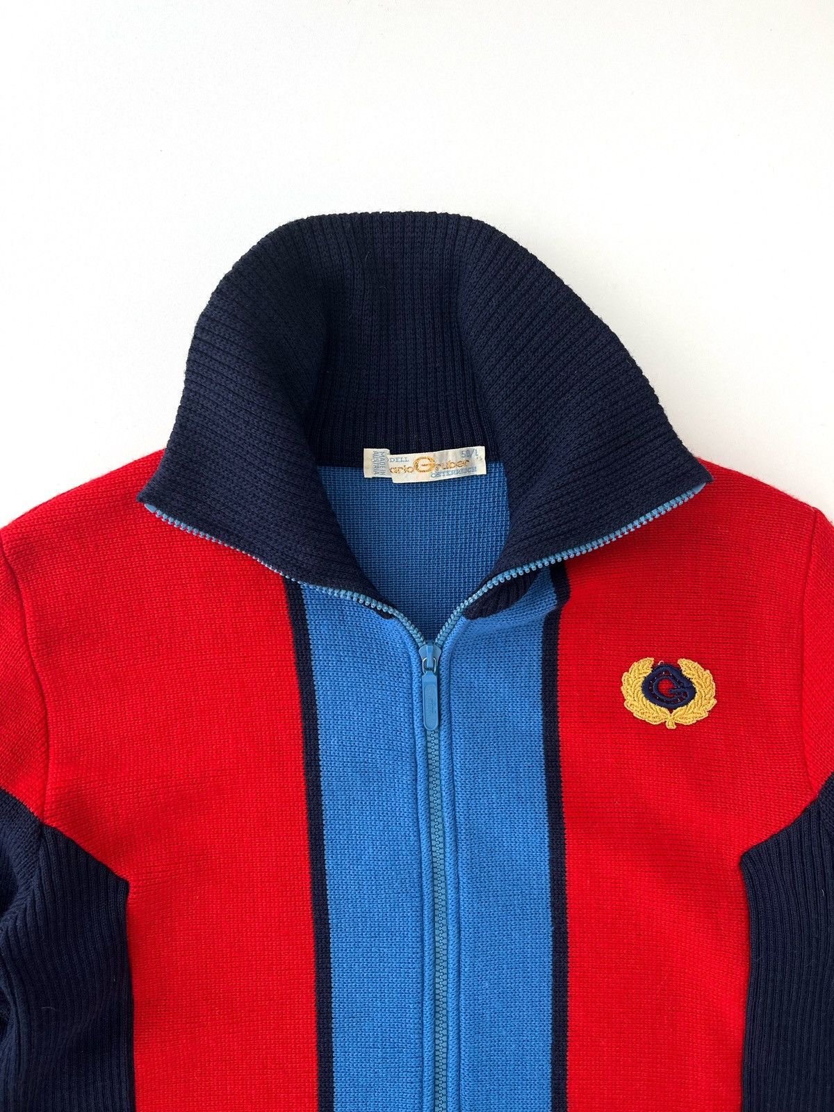 Sports Specialties Vintage Carlo Gruber Wool Knitwear Zip Sweater 70s Size US L / EU 52-54 / 3 - 1 Thumbnail