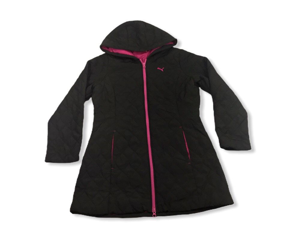 image of Athletic x Puma Sports Puffer Padded Down Jacket Parka in Black, Women's (Size Medium)