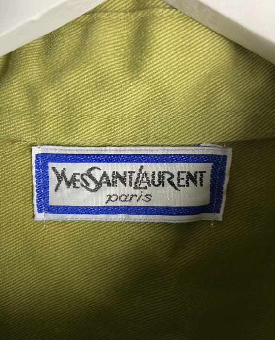 Vintage YSL vintage button up shirt with small logo | Grailed