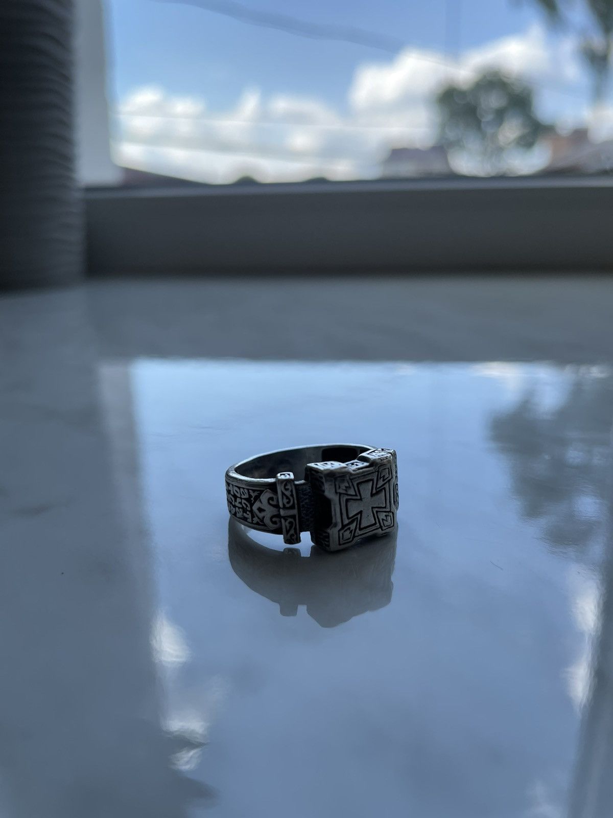 Vintage Maltese Cross Templar Knights Silver Ring Rare Size ONE SIZE - 1 Thumbnail