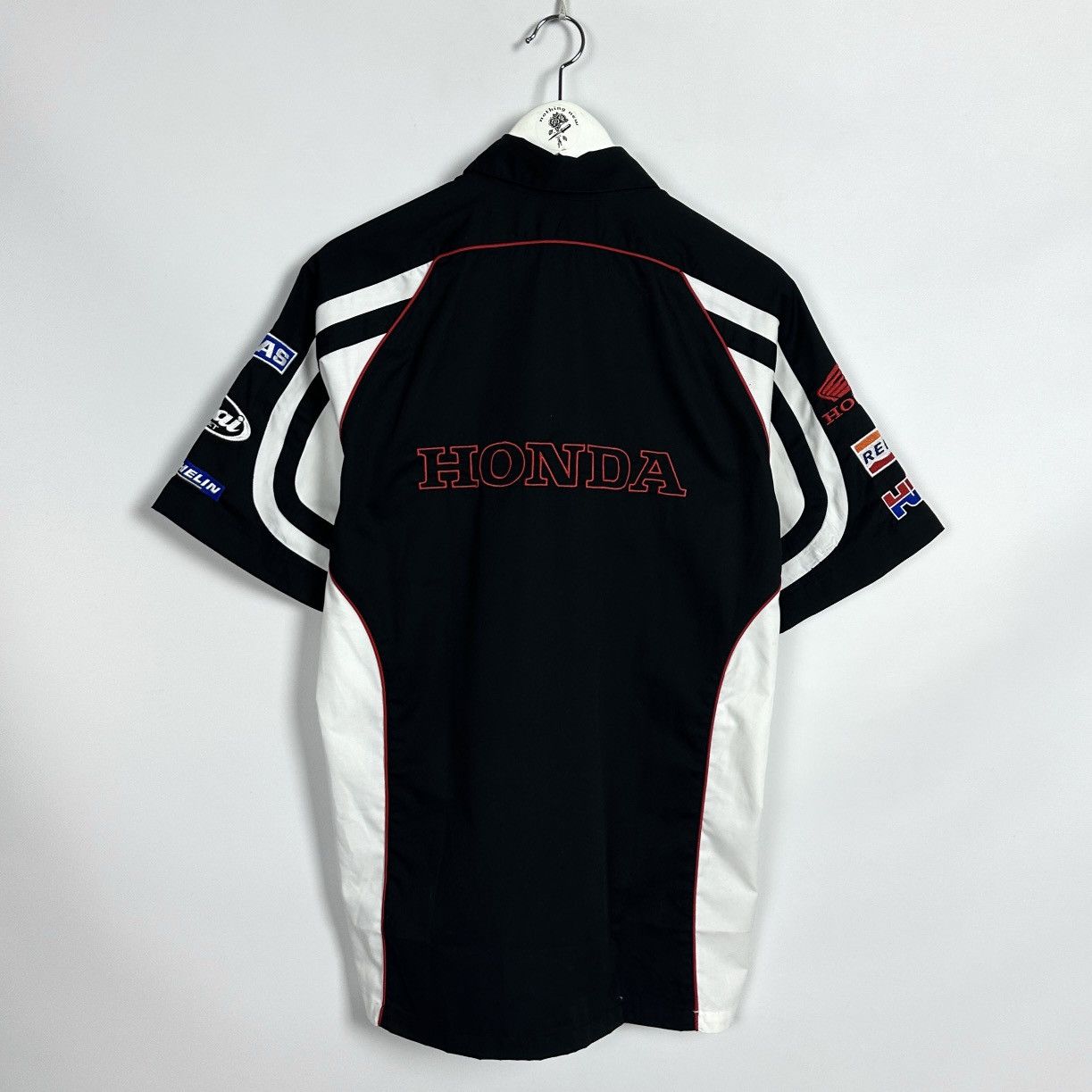 Honda Vintage 90s Honda Racing Michelin Gas shirt HRC Repsol Y2K Size US M / EU 48-50 / 2 - 2 Thumbnail