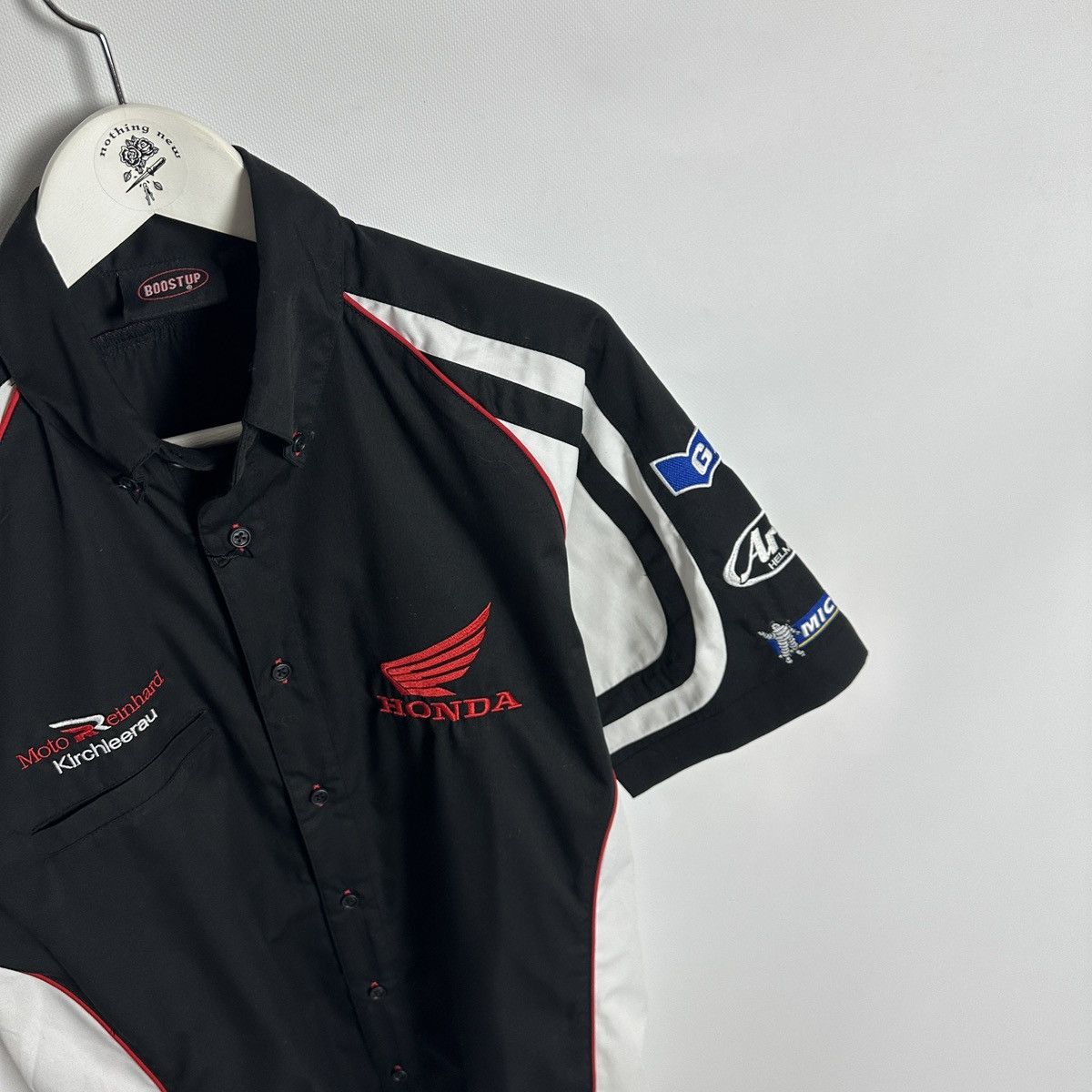 Honda Vintage 90s Honda Racing Michelin Gas shirt HRC Repsol Y2K Size US M / EU 48-50 / 2 - 7 Thumbnail