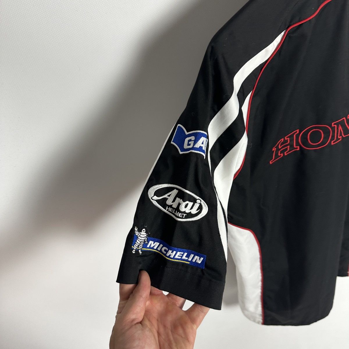 Honda Vintage 90s Honda Racing Michelin Gas shirt HRC Repsol Y2K Size US M / EU 48-50 / 2 - 9 Thumbnail