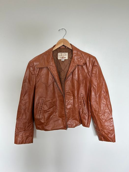 Vintage Leather Bomber Jacket-Angels Skin By Grais -USMC