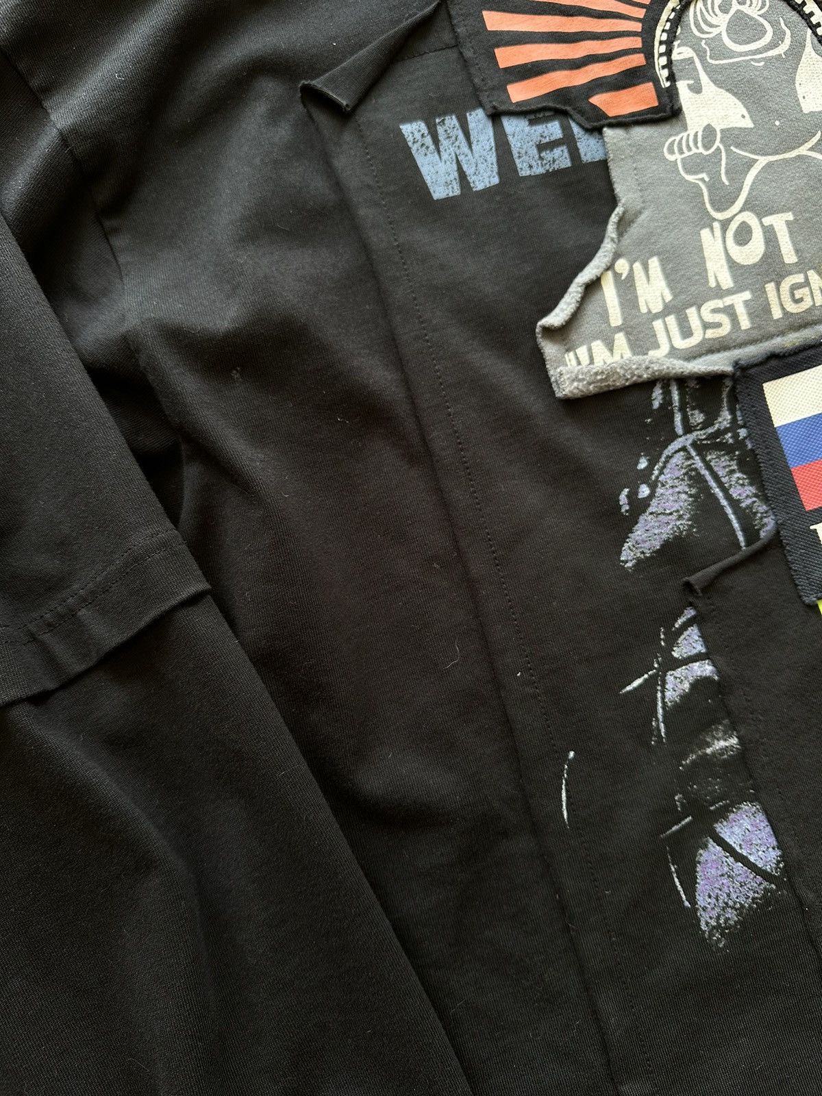 Vetements NEED GONE ASAP**FW19 LAYERED PATCH TEE SHIRT SWEATER Size US L / EU 52-54 / 3 - 5 Thumbnail