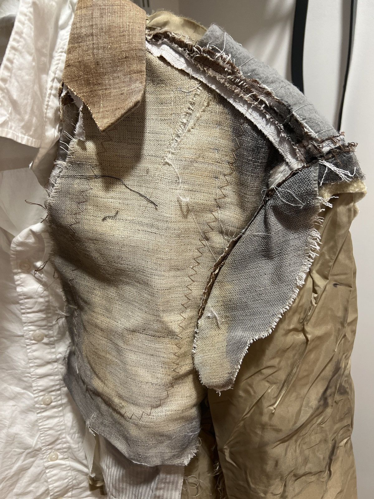 Japanese Brand Custom 1 of 1 “Burnt” Distressed Button Up Size US L / EU 52-54 / 3 - 3 Thumbnail