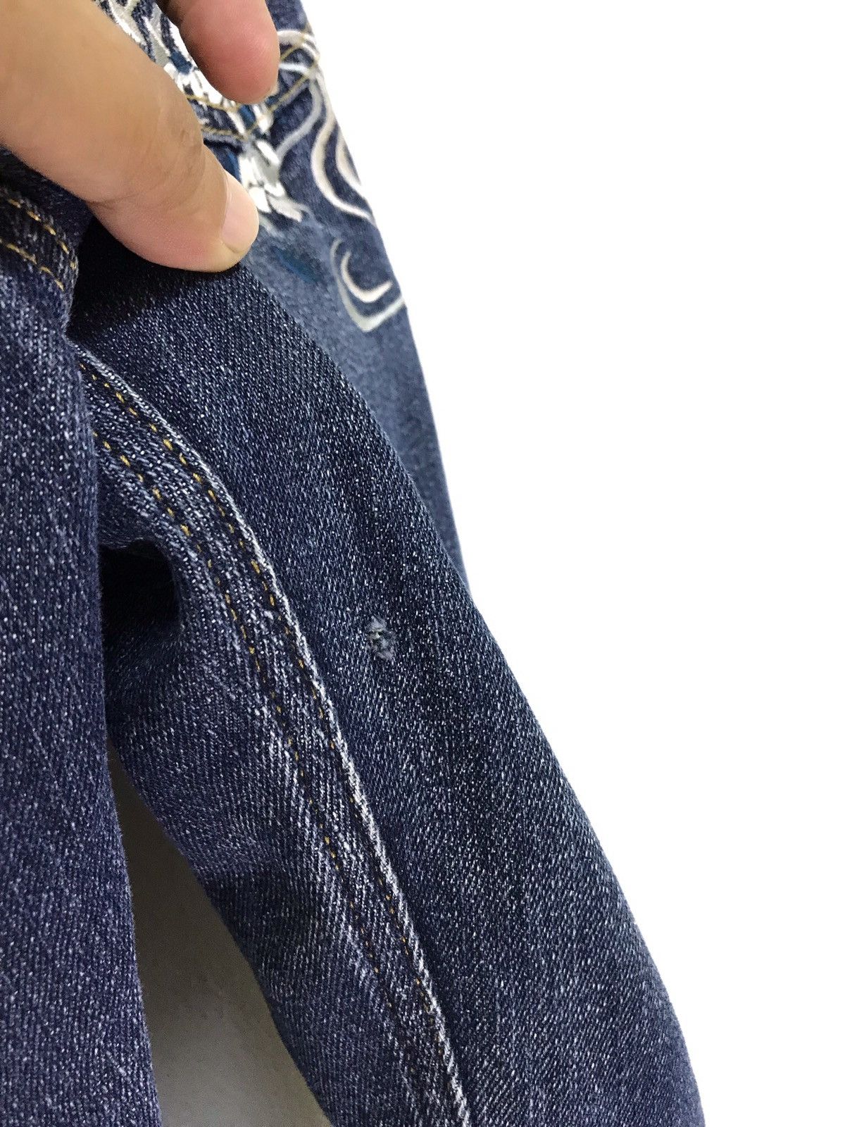 Japanese Brand Iolani Denim Pant Japanese Pattern Embroydery Regular Size US 33 - 7 Thumbnail