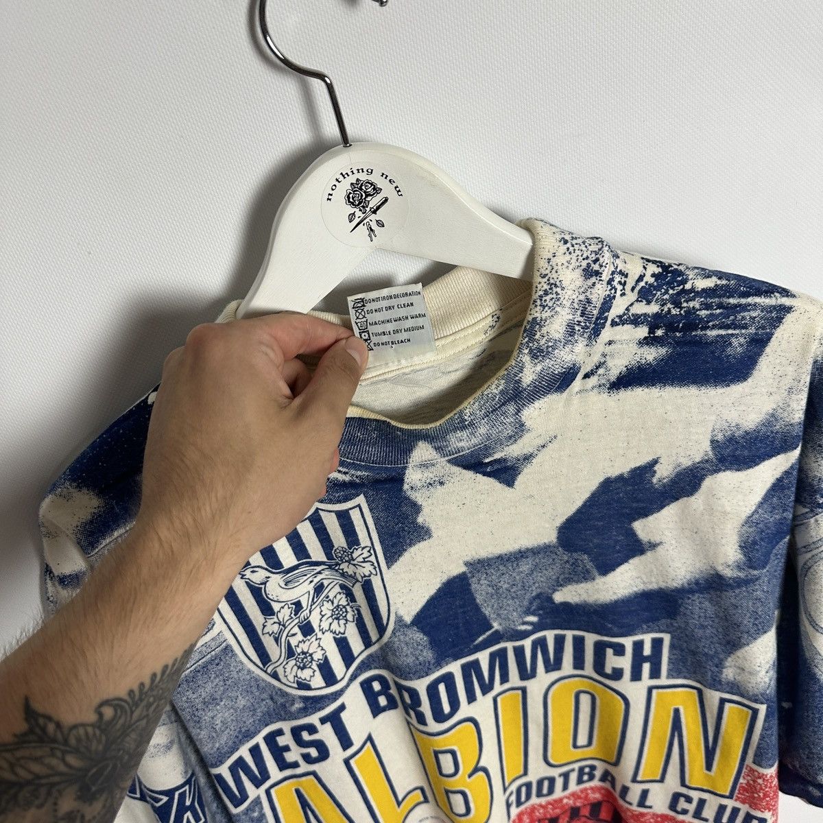 Other Vintage 90s West Bromwich Albion Football tee AOP y2k kick Size US XL / EU 56 / 4 - 8 Thumbnail