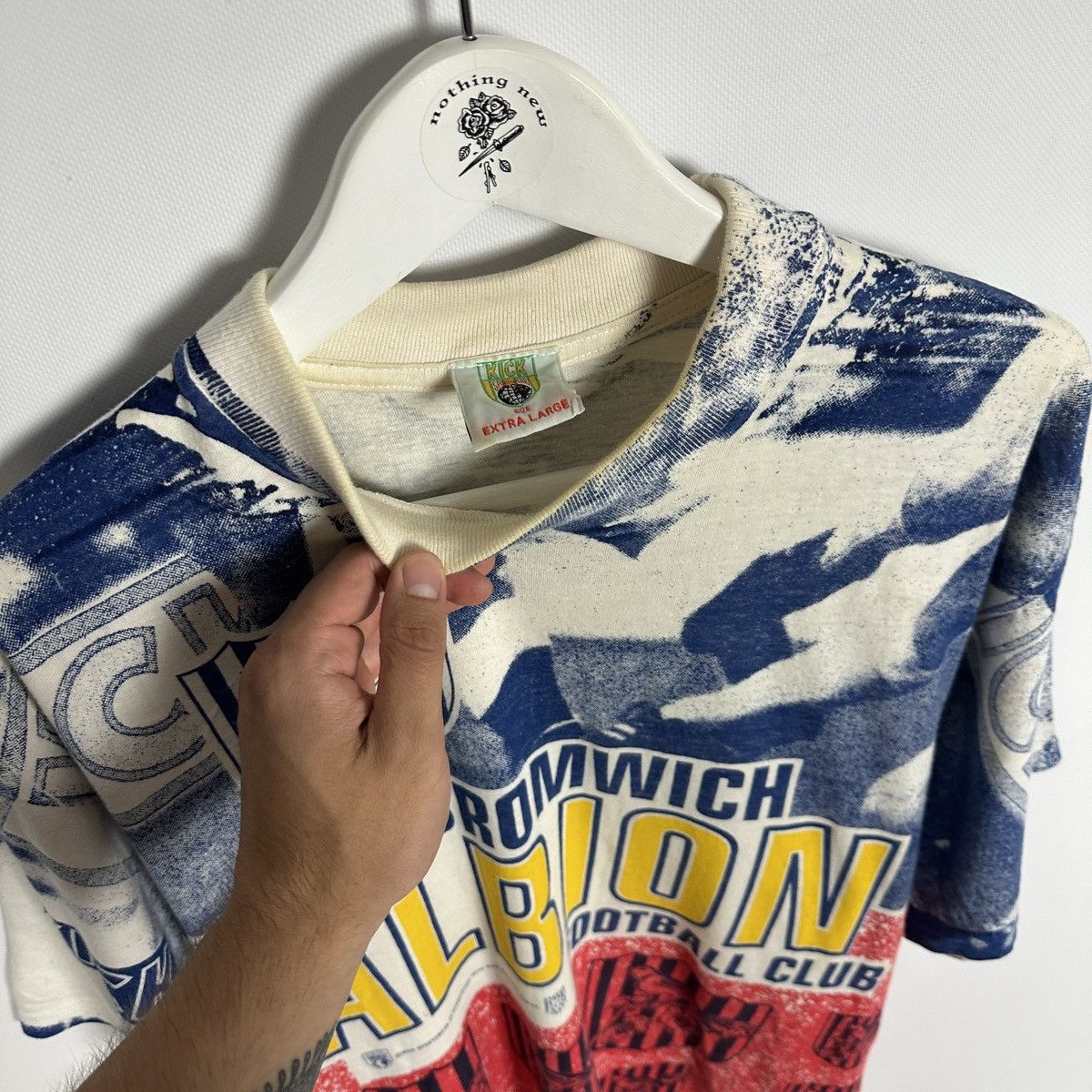 Other Vintage 90s West Bromwich Albion Football tee AOP y2k kick Size US XL / EU 56 / 4 - 10 Thumbnail