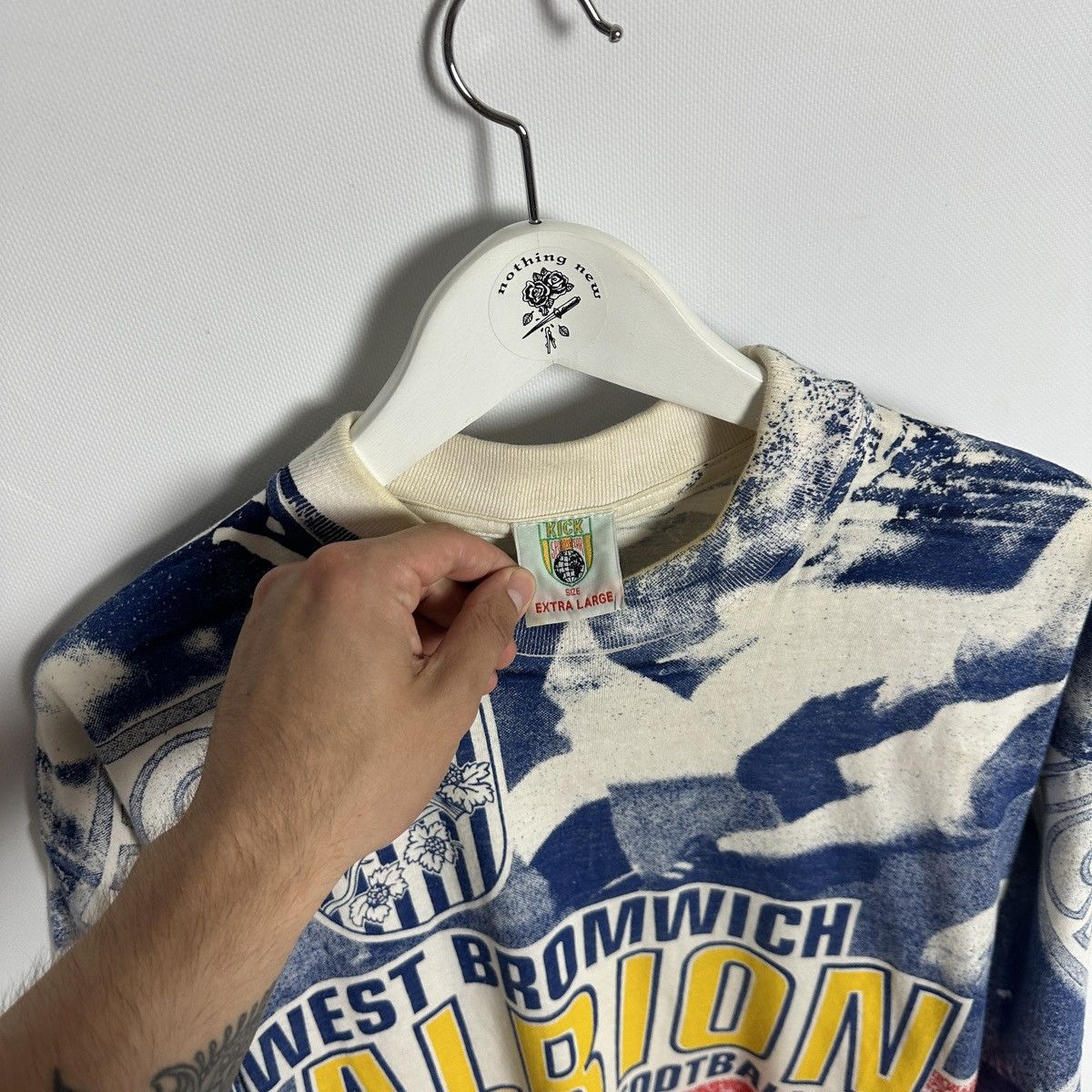 Other Vintage 90s West Bromwich Albion Football tee AOP y2k kick Size US XL / EU 56 / 4 - 7 Thumbnail
