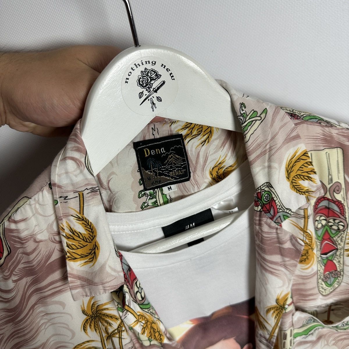 Vintage Vintage 90s Dena Hawaii Viscose shirt AOP totem canoe y2k Size US M / EU 48-50 / 2 - 5 Thumbnail