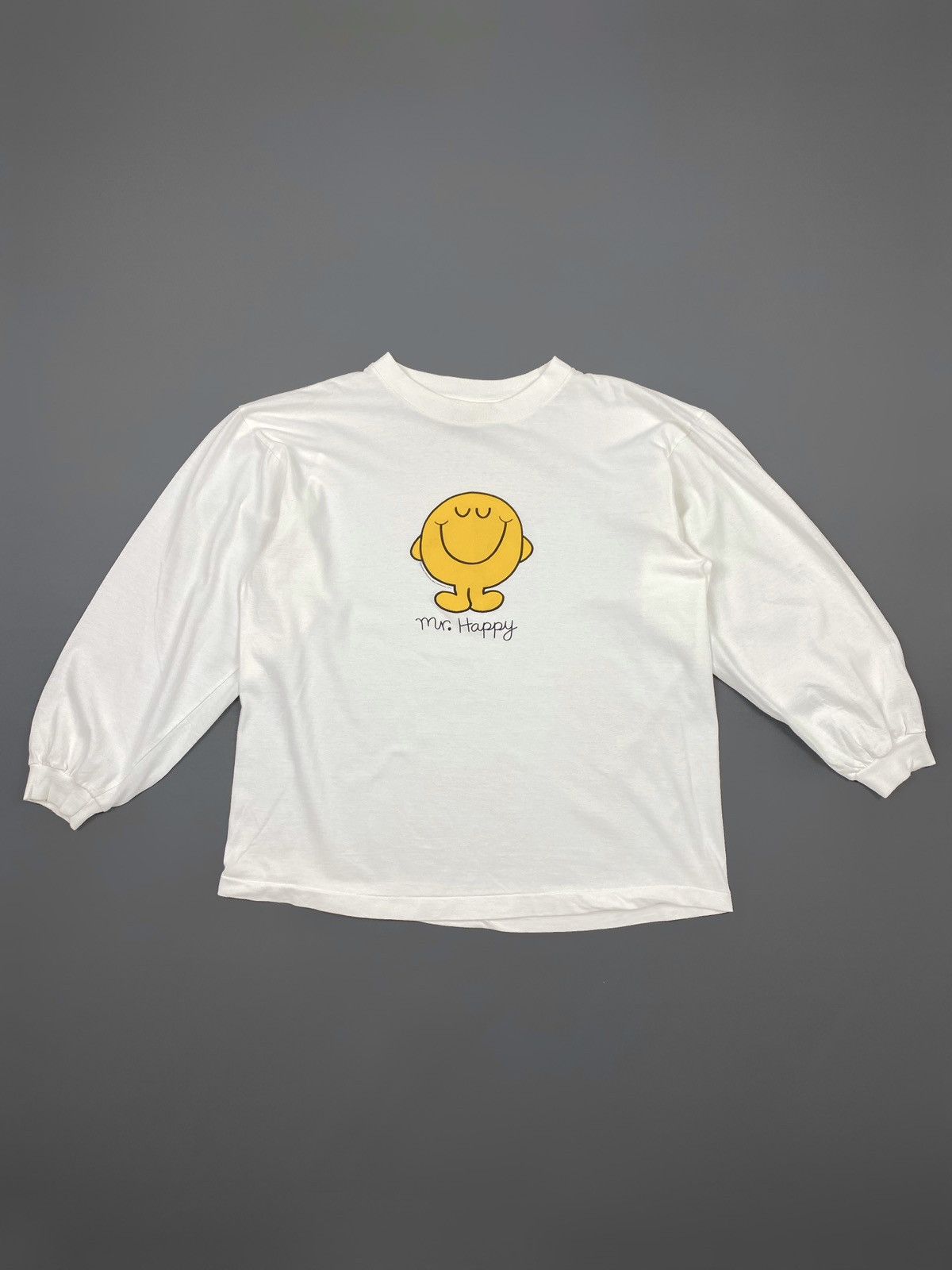 Vintage 1994 Vintage Mr. Happy Book Promo Boxy Long Sleeve Size US S / EU 44-46 / 1 - 2 Thumbnail