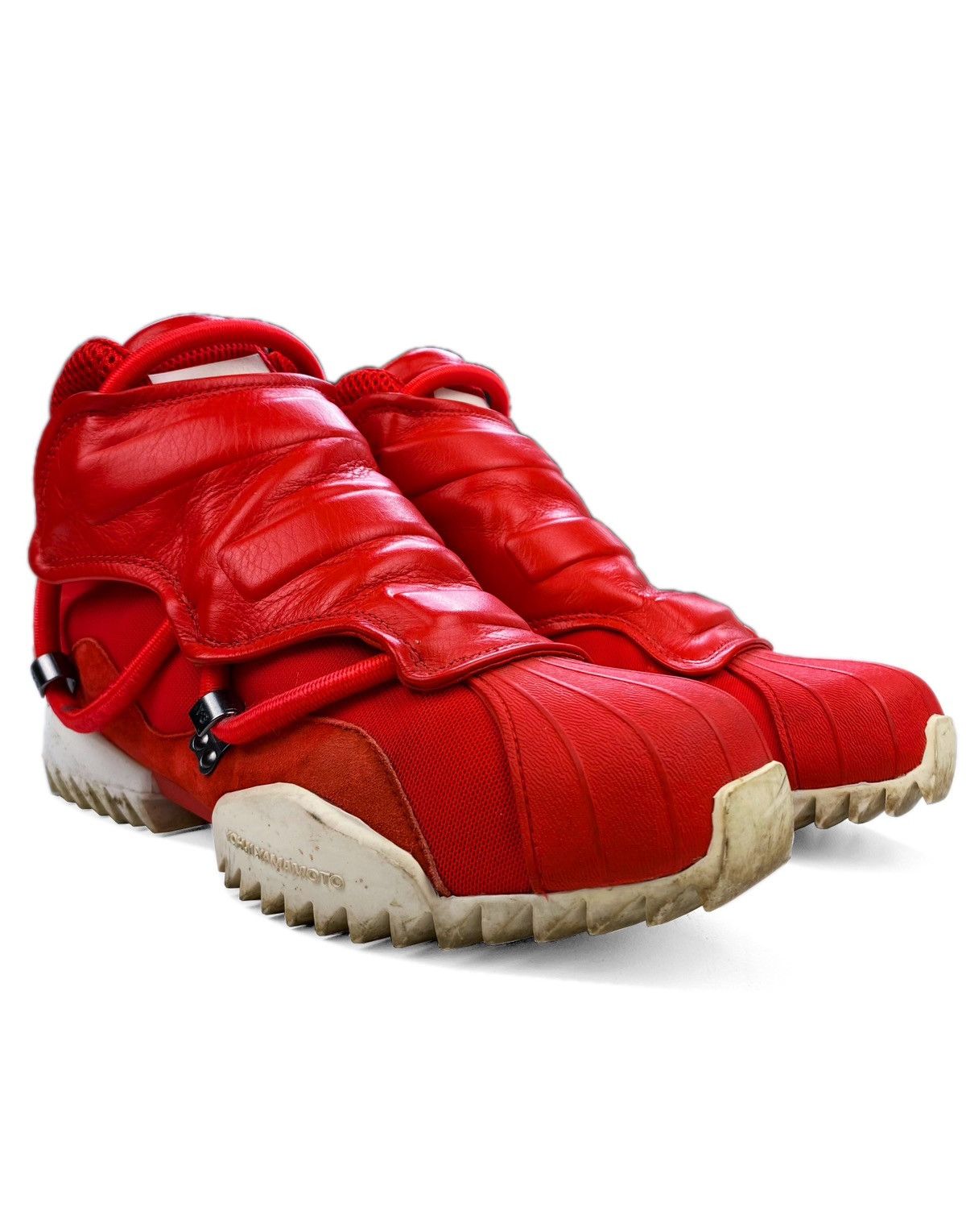 Y-3 × Yohji Yamamoto Yohji Yamamoto Y-3 Serrated Bungee Cord Red Hi-top ...