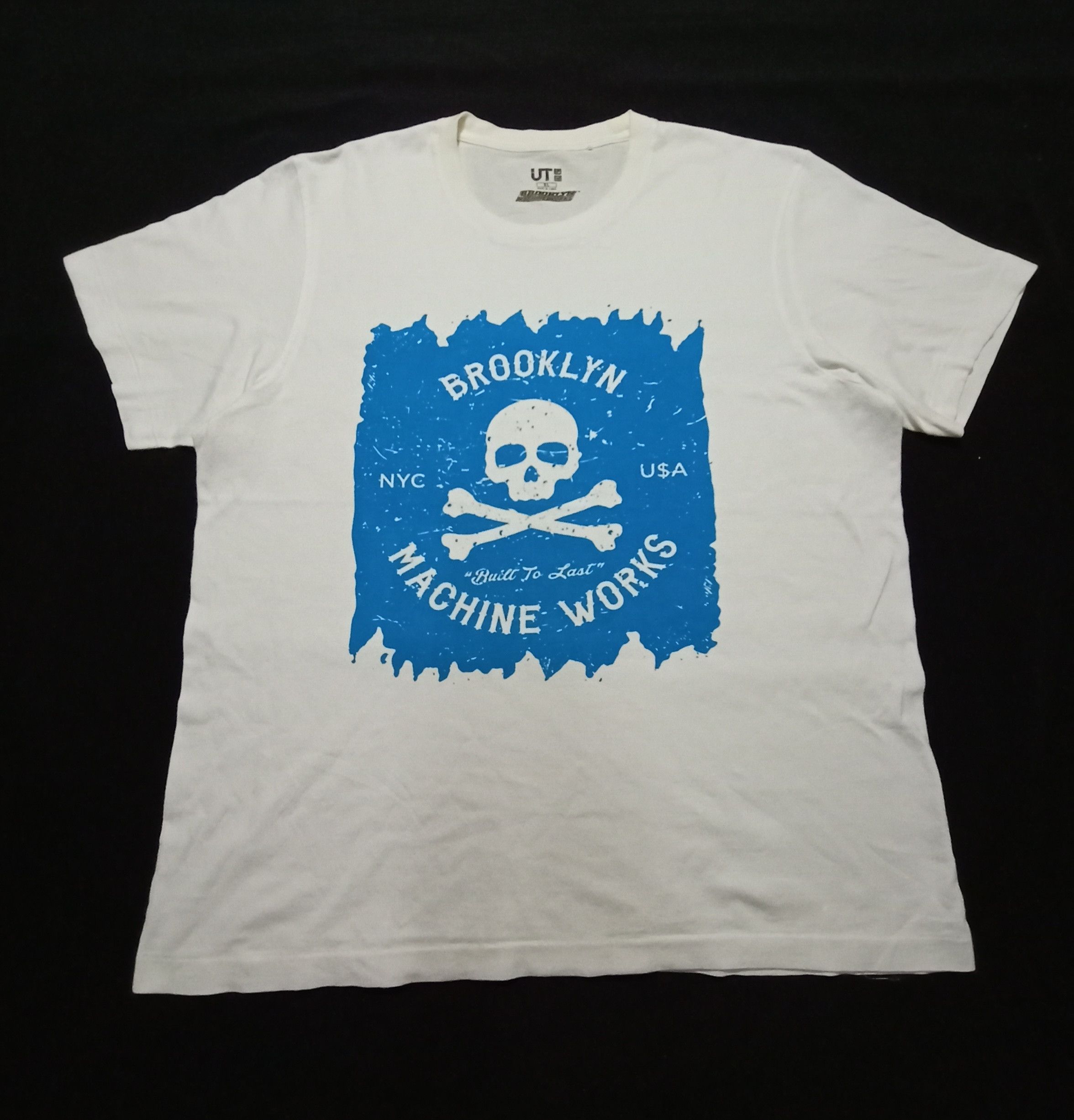 image of Vintage Uniqlo X Brooklyn Machine Works Built To Last Shirt in White, Men's (Size XL)