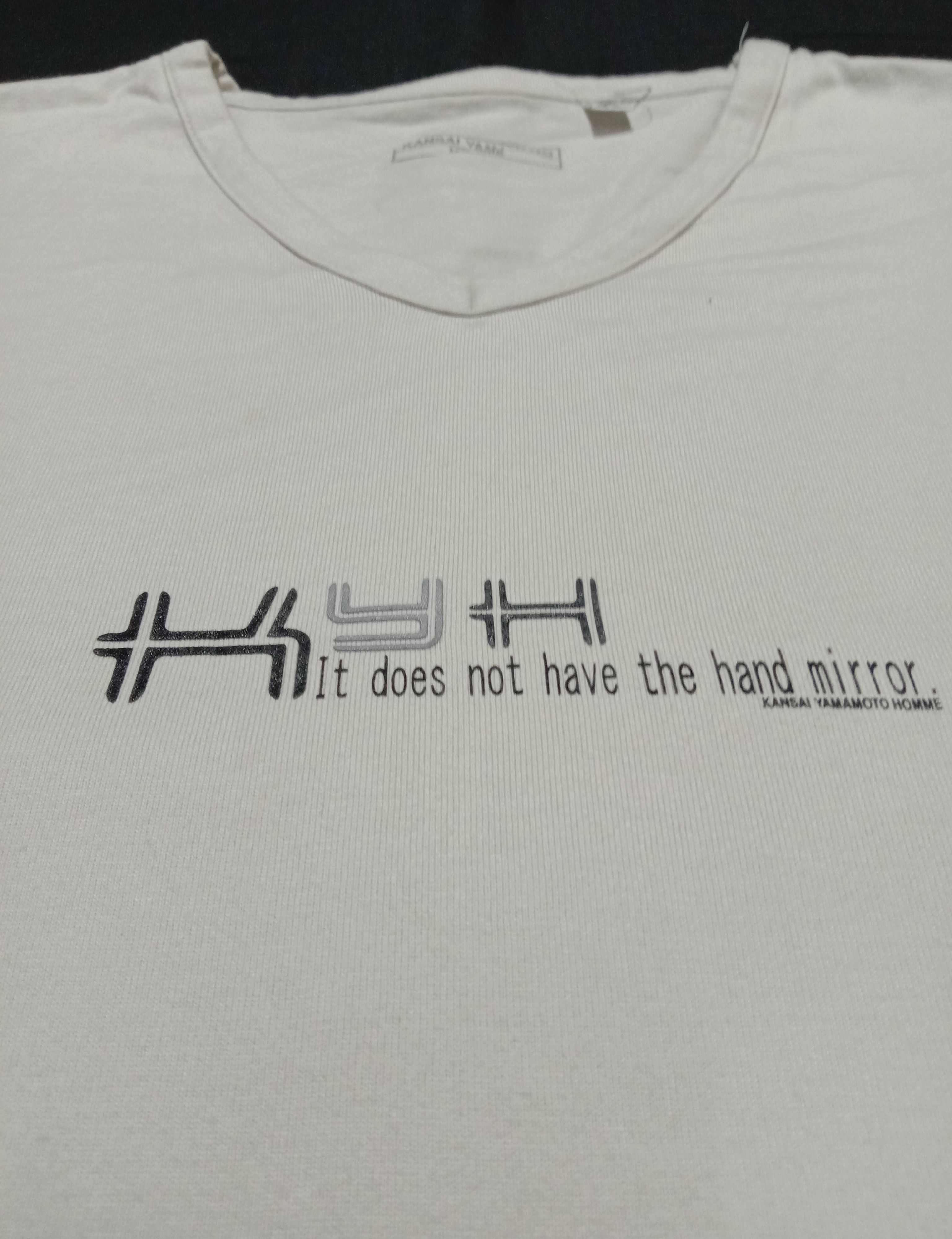 Japanese Brand Vintage Kansai Yamamoto Homme Spell Out Logo V Neck Tee Size US L / EU 52-54 / 3 - 1 Thumbnail