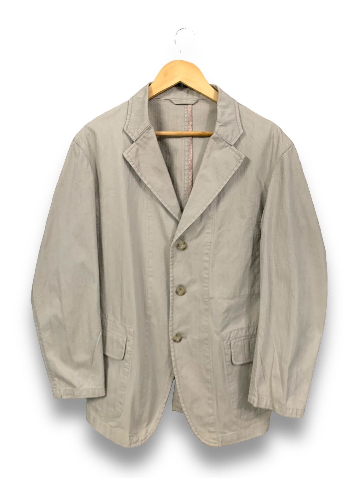 Kansai Yamamoto Vintage Kansai Jeans Striped Sport Blazer by Kansai Yamamoto Size US M / EU 48-50 / 2 - 1 Thumbnail
