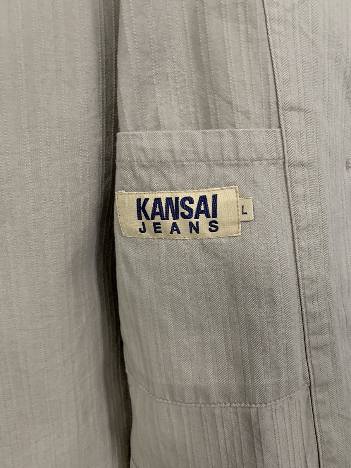 Kansai Yamamoto Vintage Kansai Jeans Striped Sport Blazer by Kansai Yamamoto Size US M / EU 48-50 / 2 - 13 Thumbnail