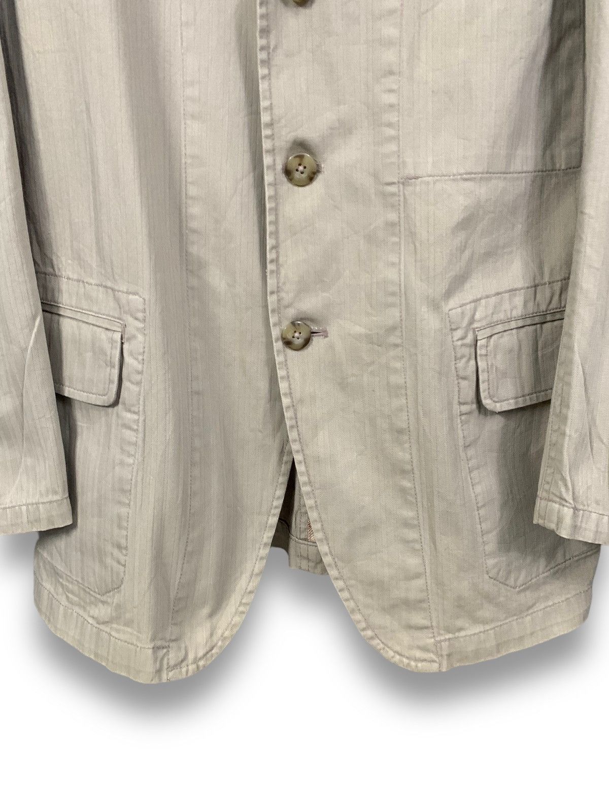 Kansai Yamamoto Vintage Kansai Jeans Striped Sport Blazer by Kansai Yamamoto Size US M / EU 48-50 / 2 - 7 Thumbnail