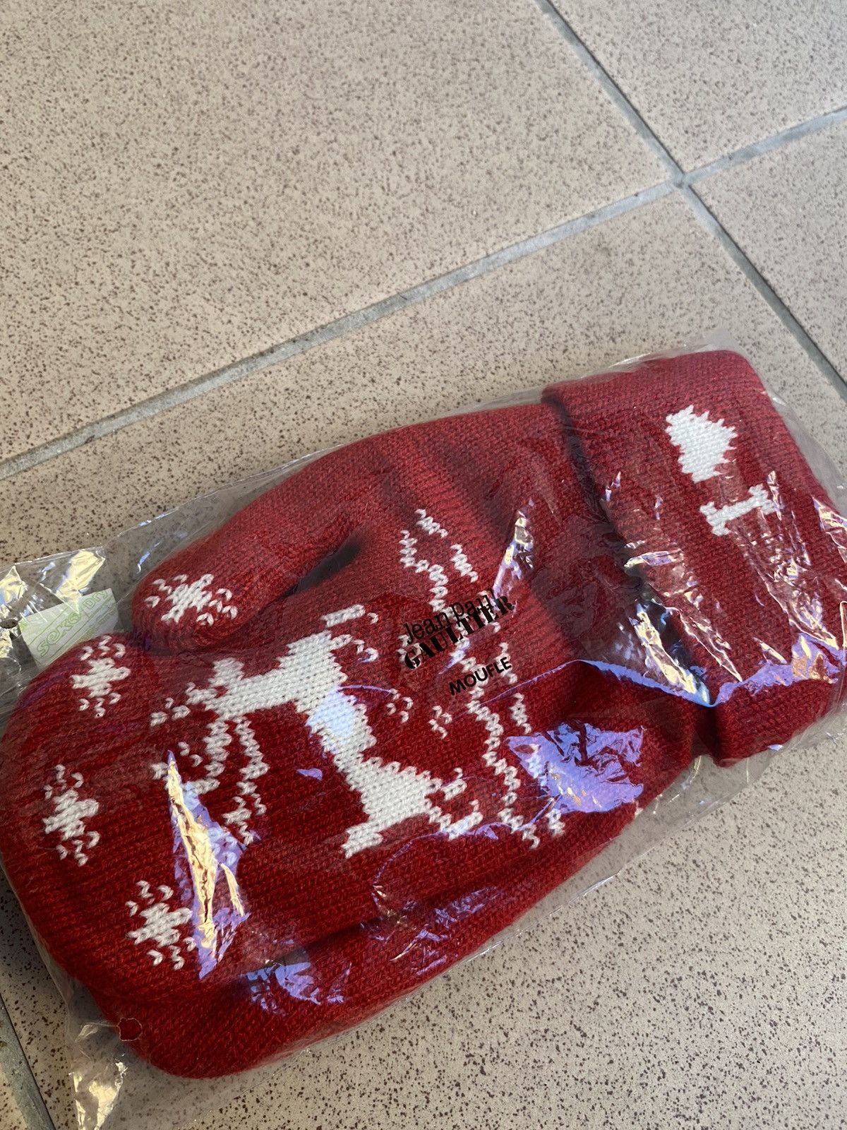 Jean Paul Gaultier Jean Paul Gaultier moufle gloves I love new year Size ONE SIZE - 5 Thumbnail