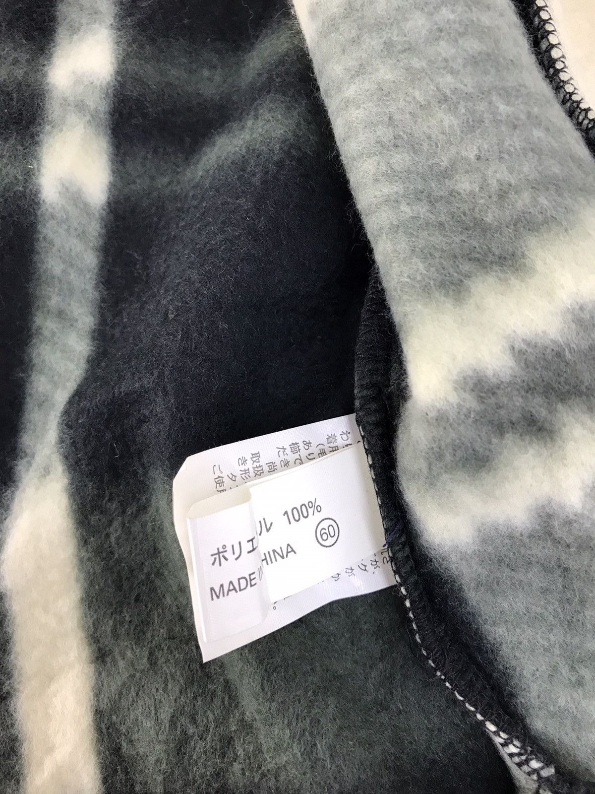 Plaid Checked Wool Fleece Black Comb Canada Button Up